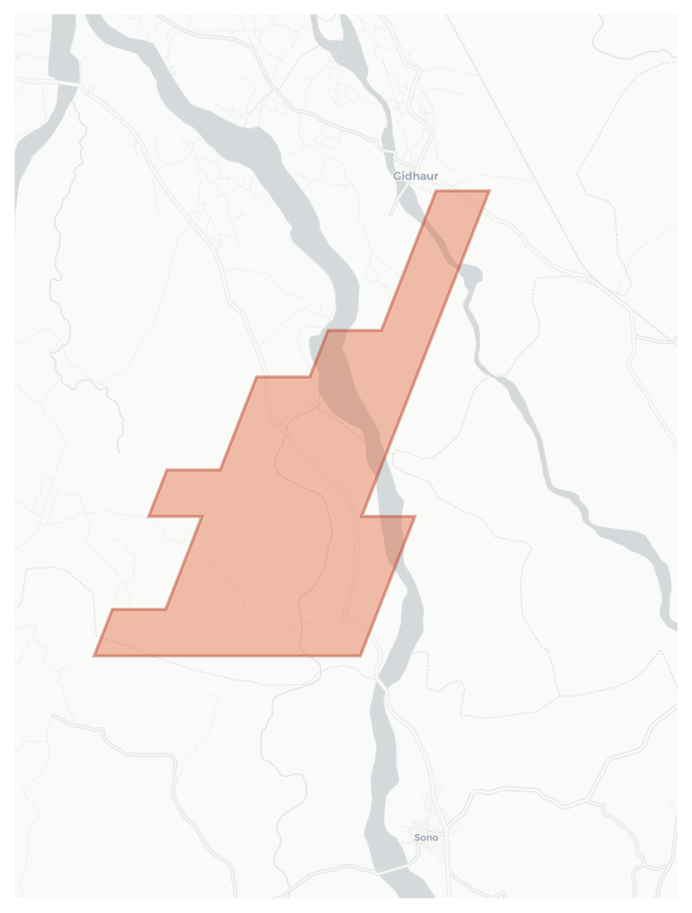 Jhundo geographic map
