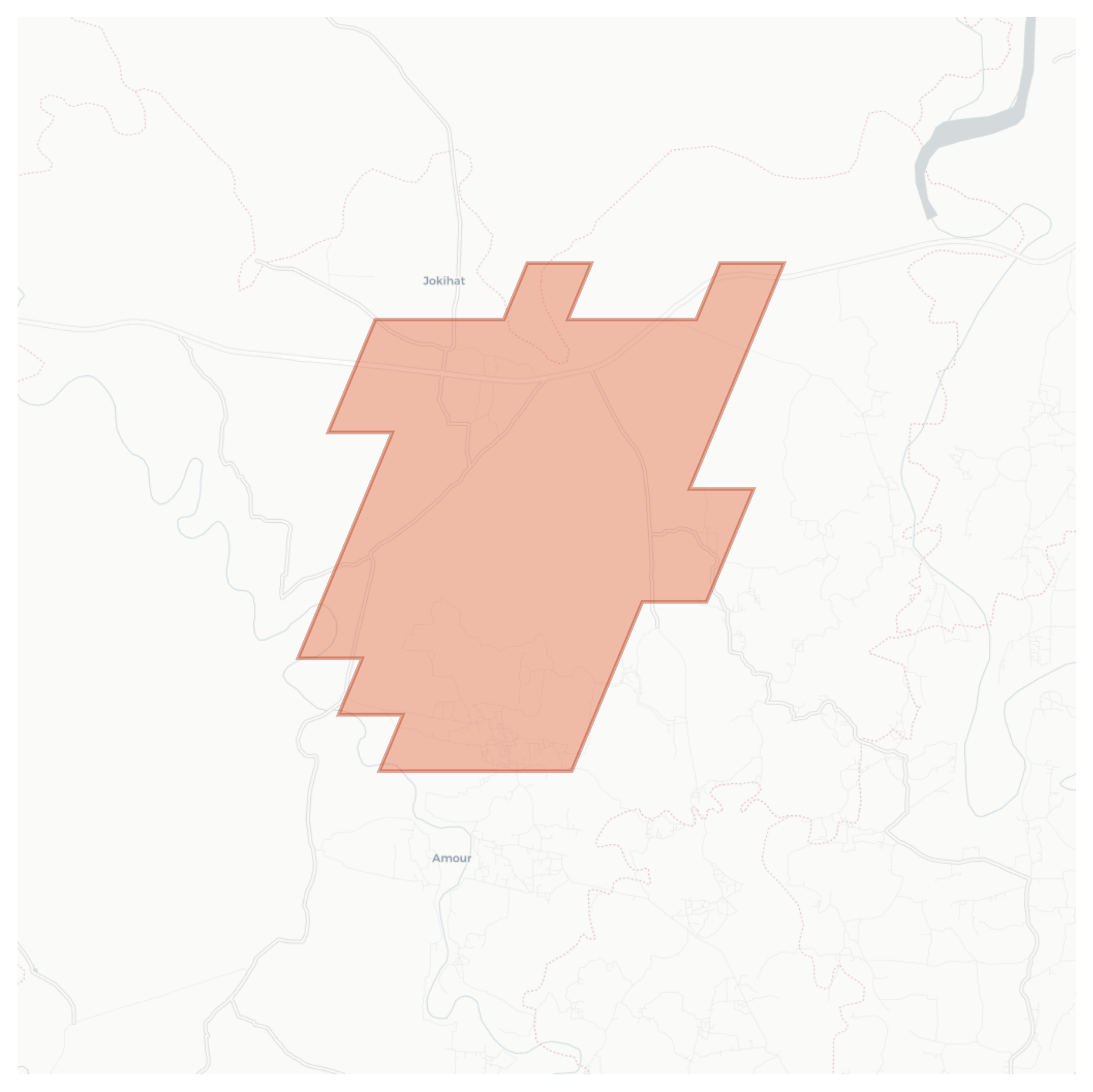 Jokihat geographic map