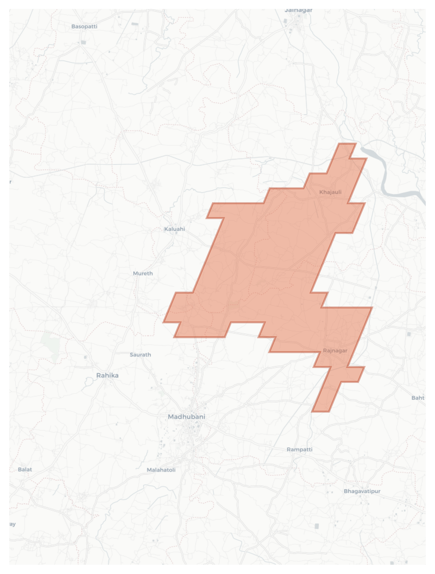 Khajauli geographic map