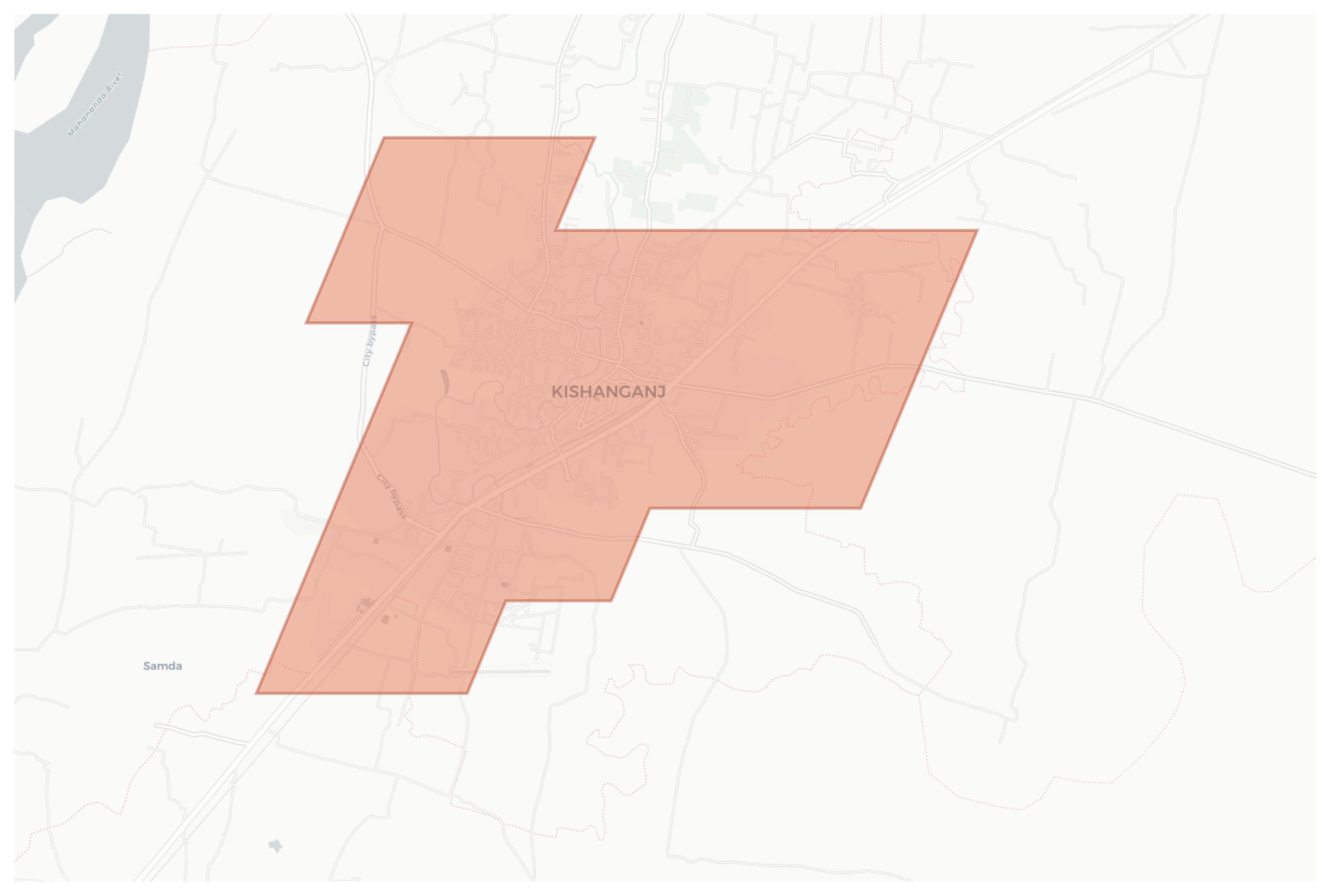 Kishanganj geographic map