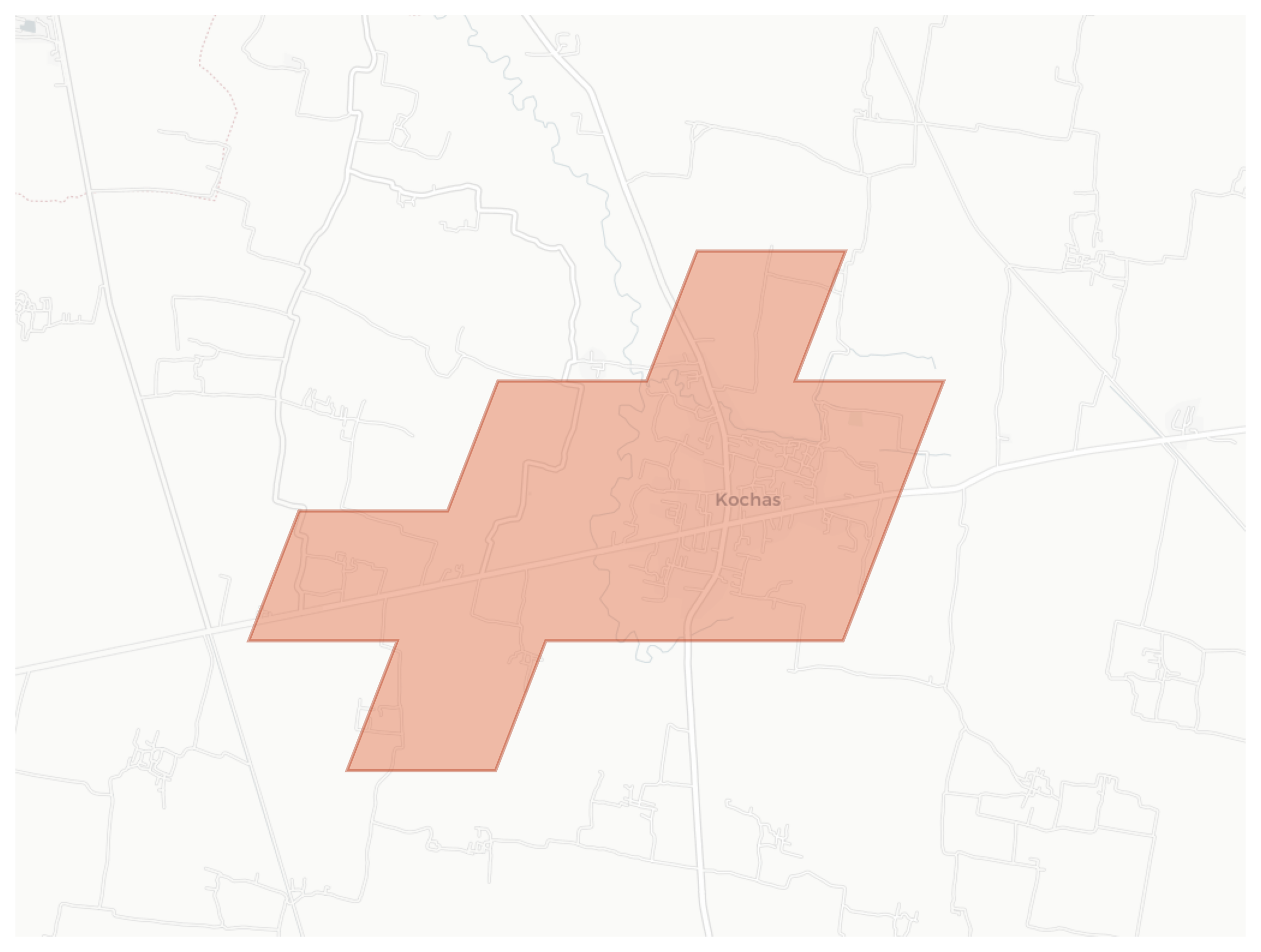 Kochas geographic map
