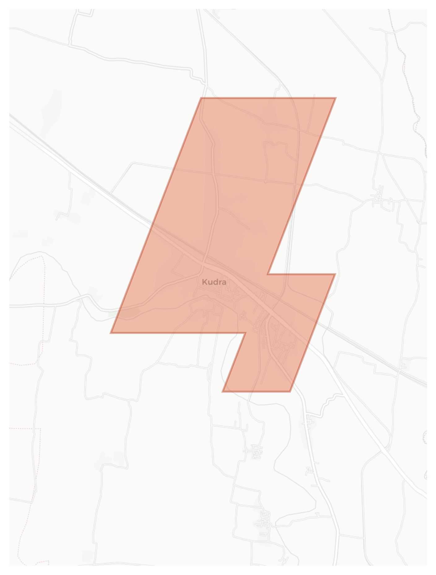 Kudra geographic map