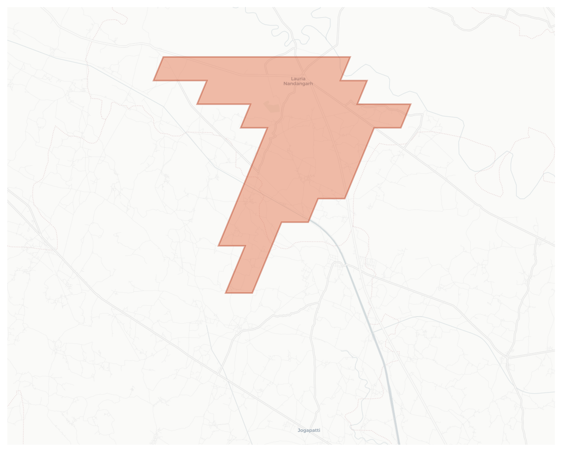 Lauria Nandangarh geographic map