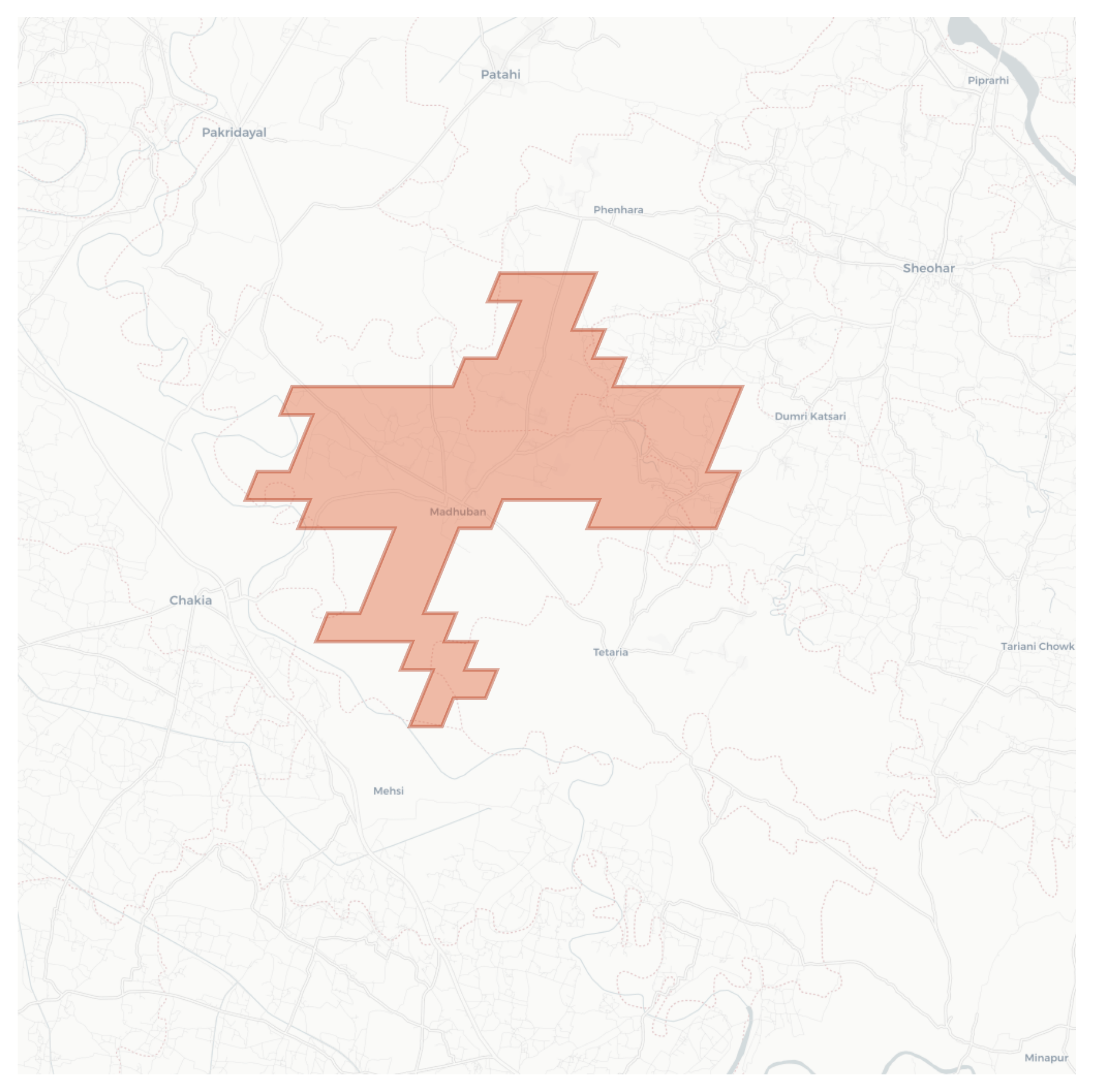 Madhuban geographic map