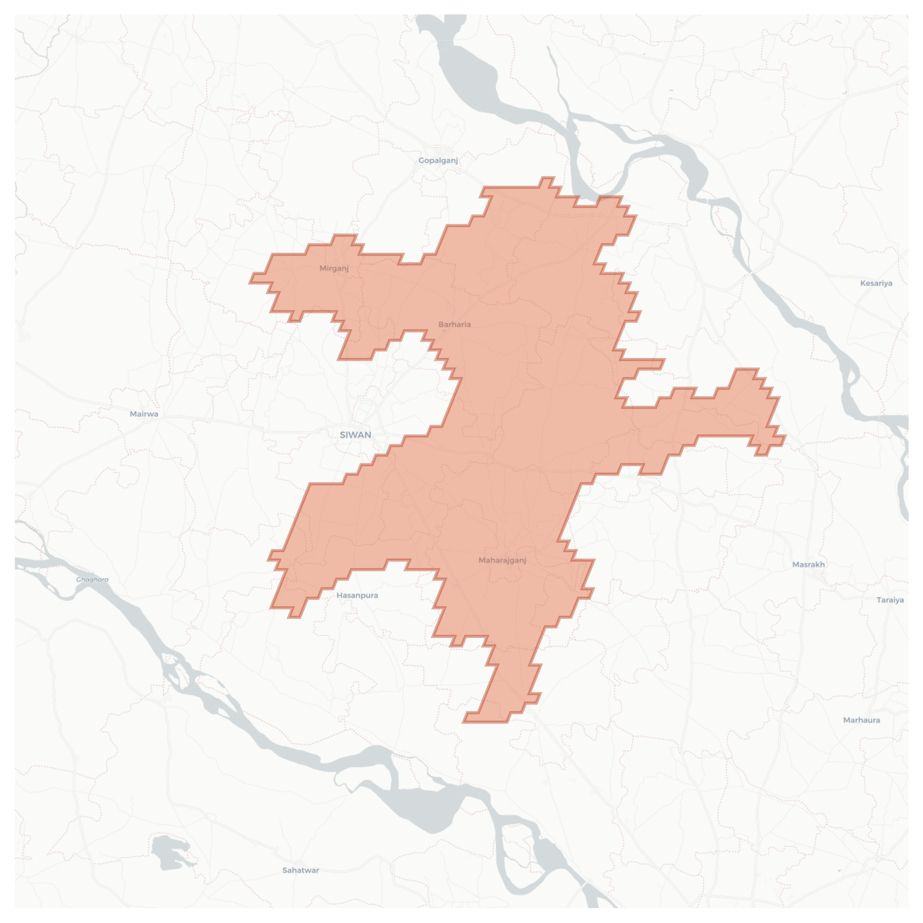 Maharajganj geographic map
