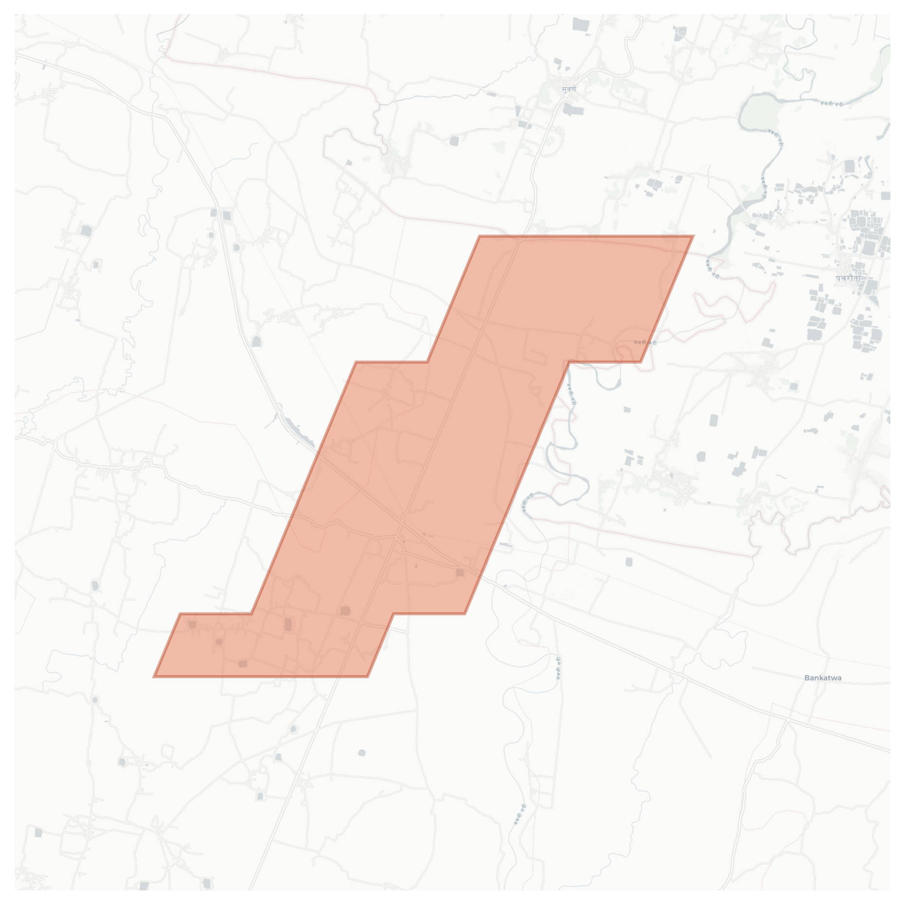 Mahuawa geographic map