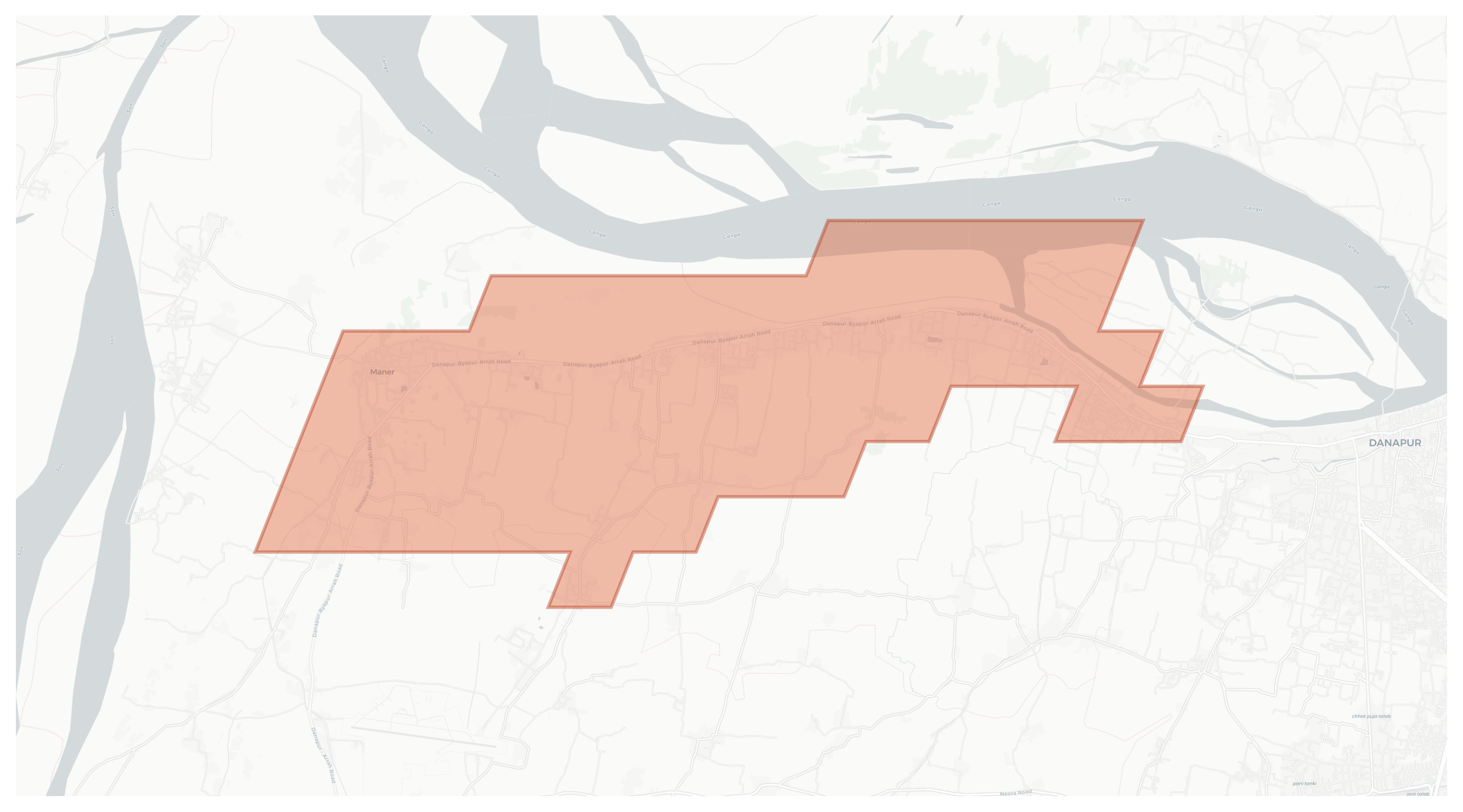 Maner geographic map
