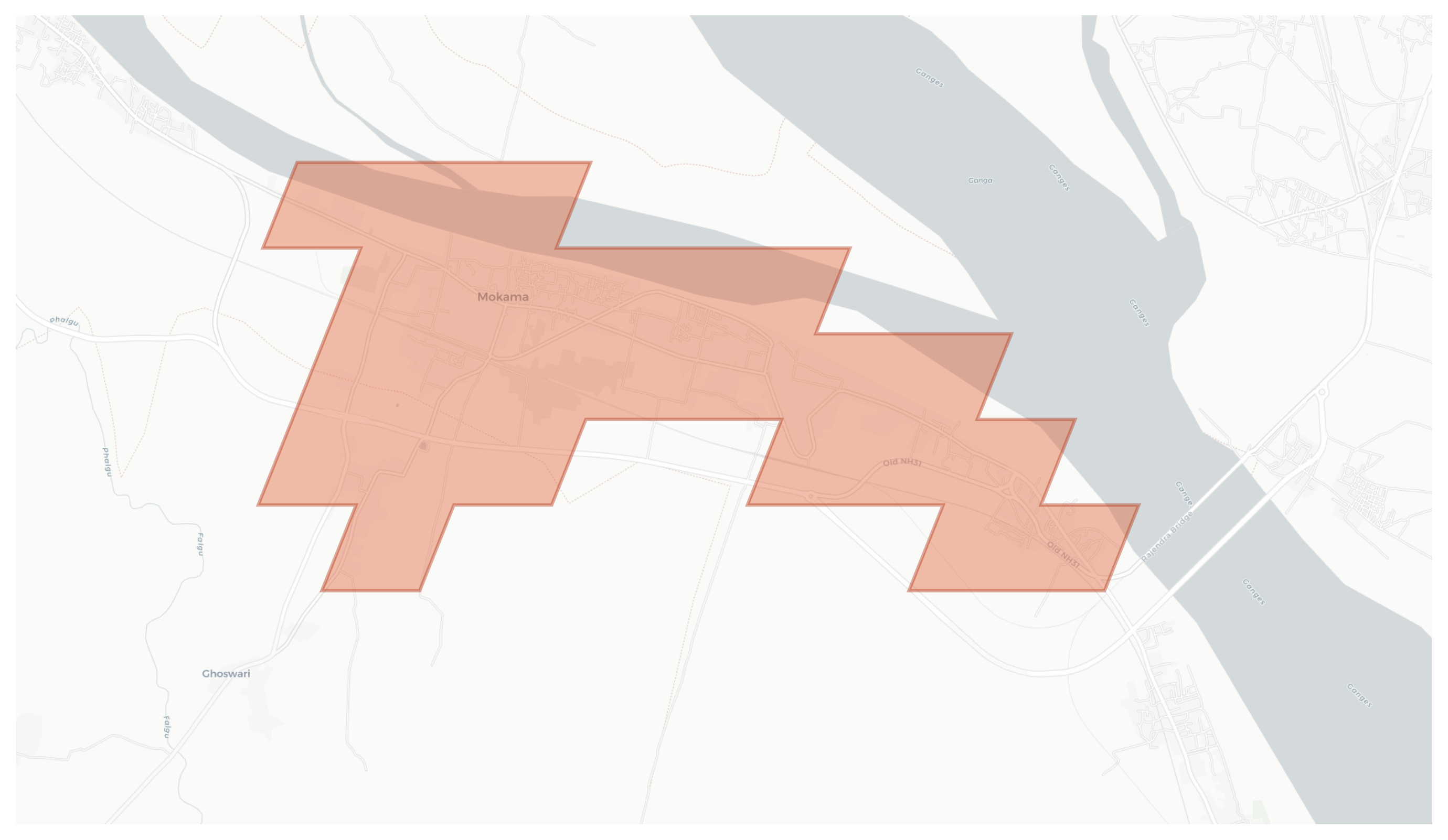 Mokama geographic map