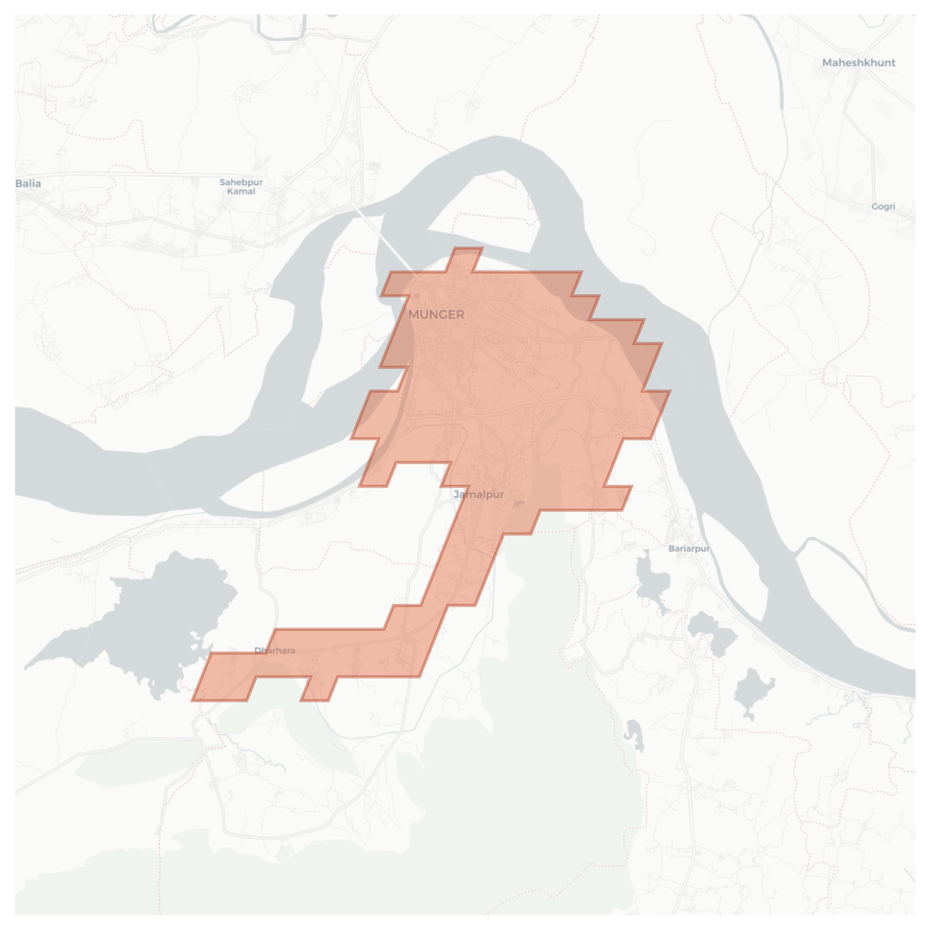 Munger geographic map