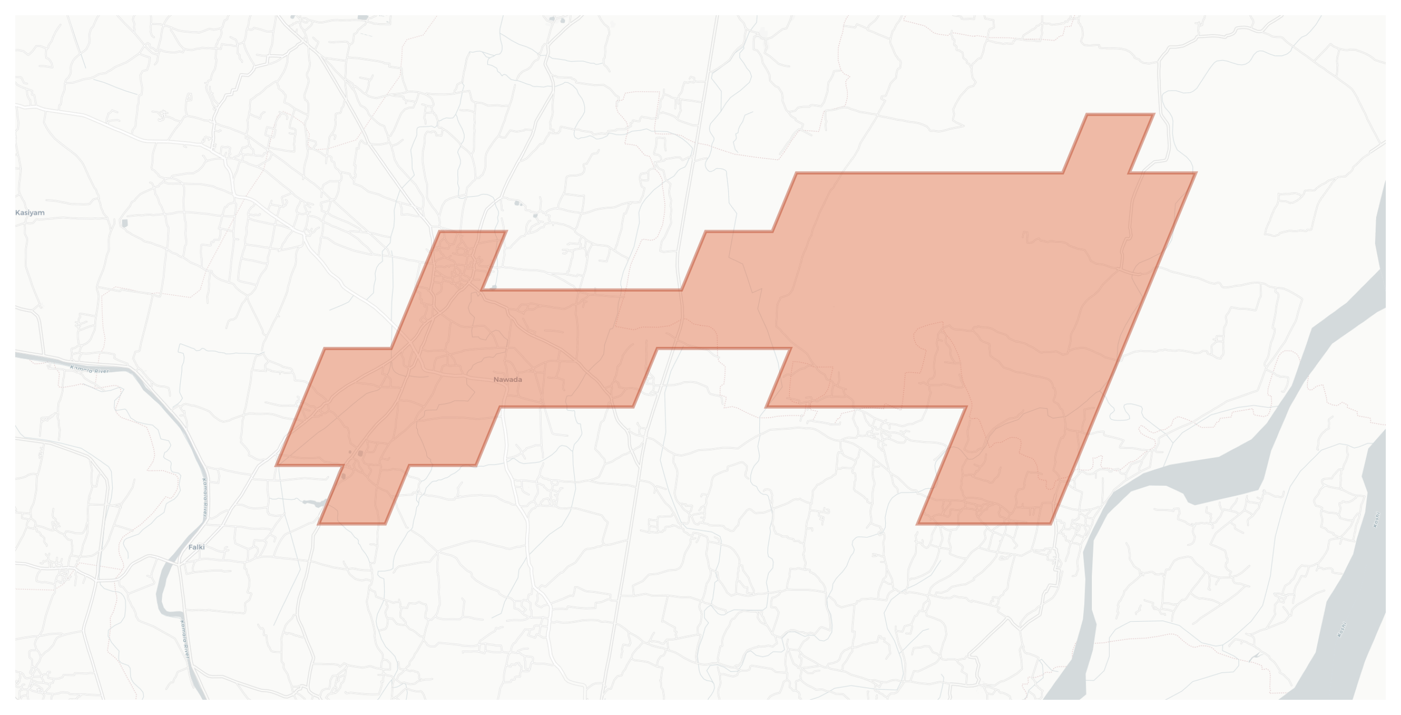 Nawada geographic map