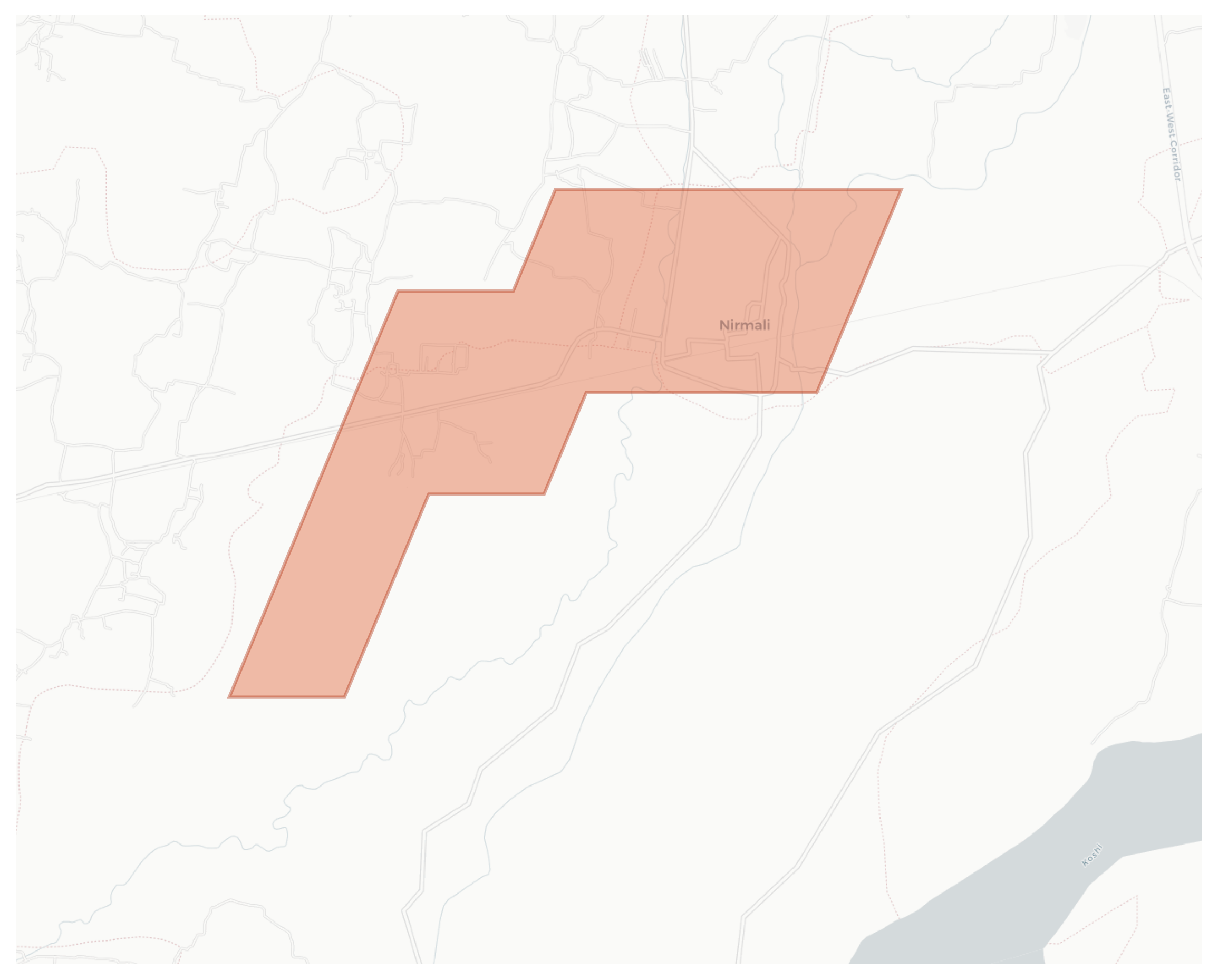 Nirmali geographic map