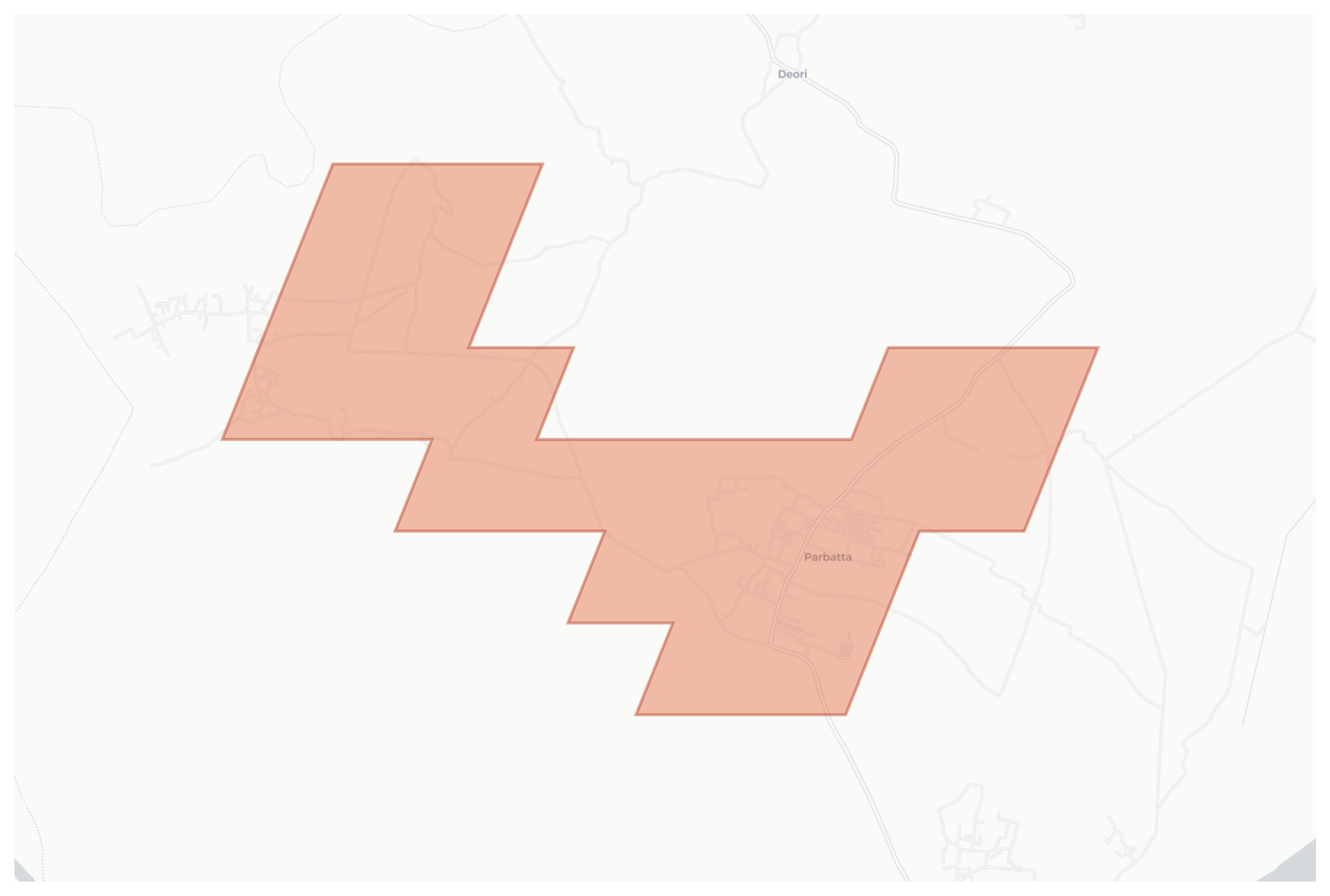 Parbatta geographic map