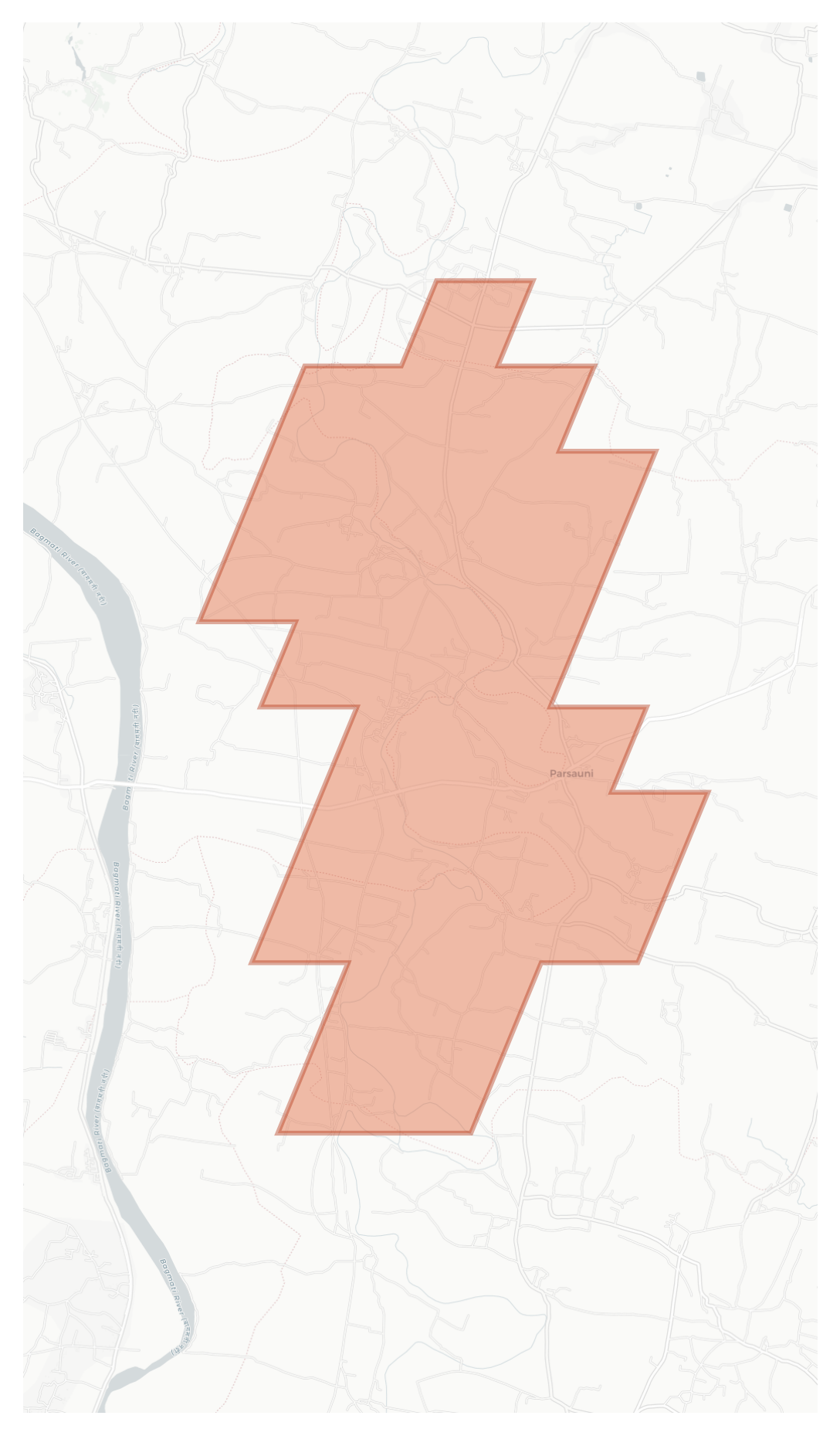 Parsauni geographic map