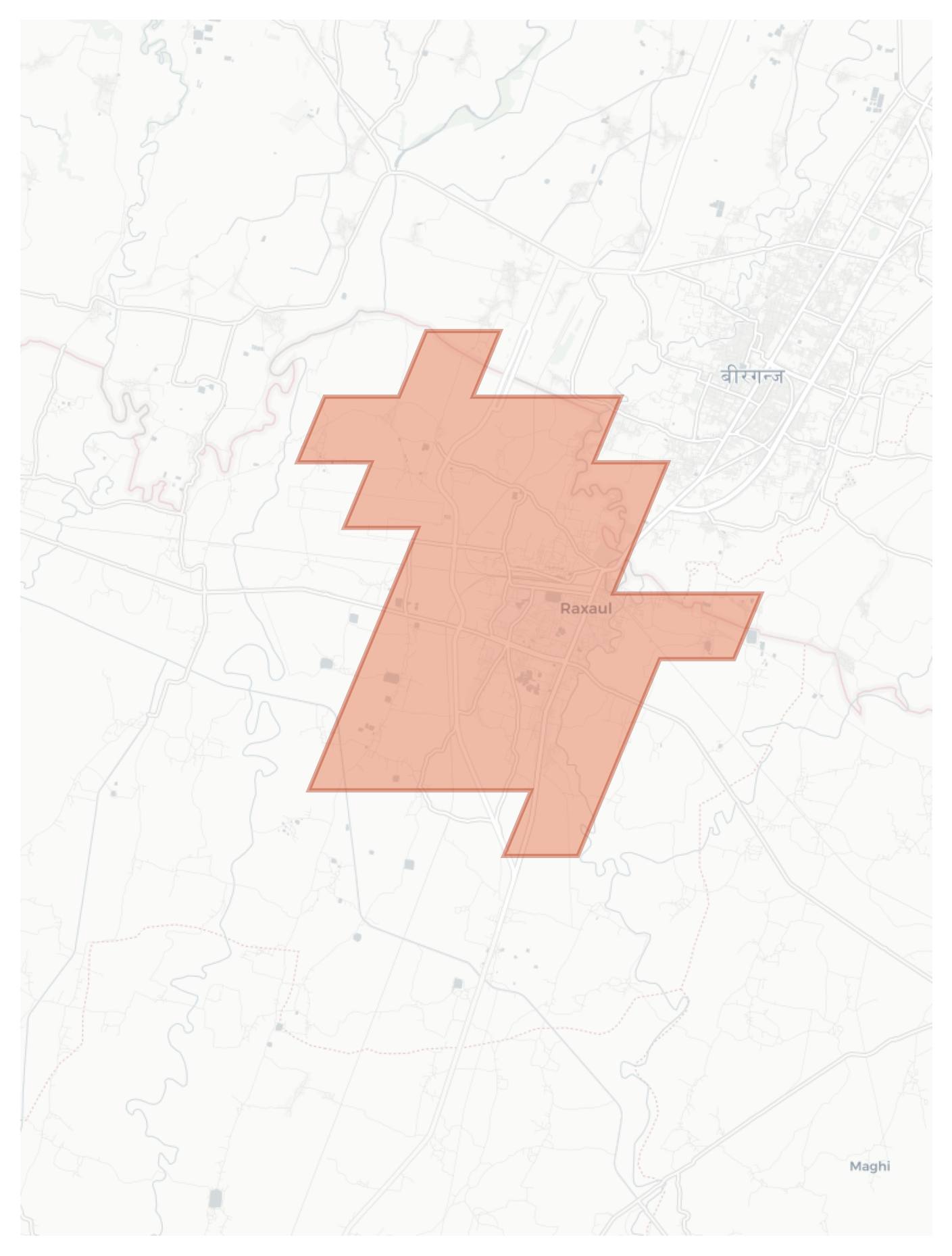 Raxaul geographic map