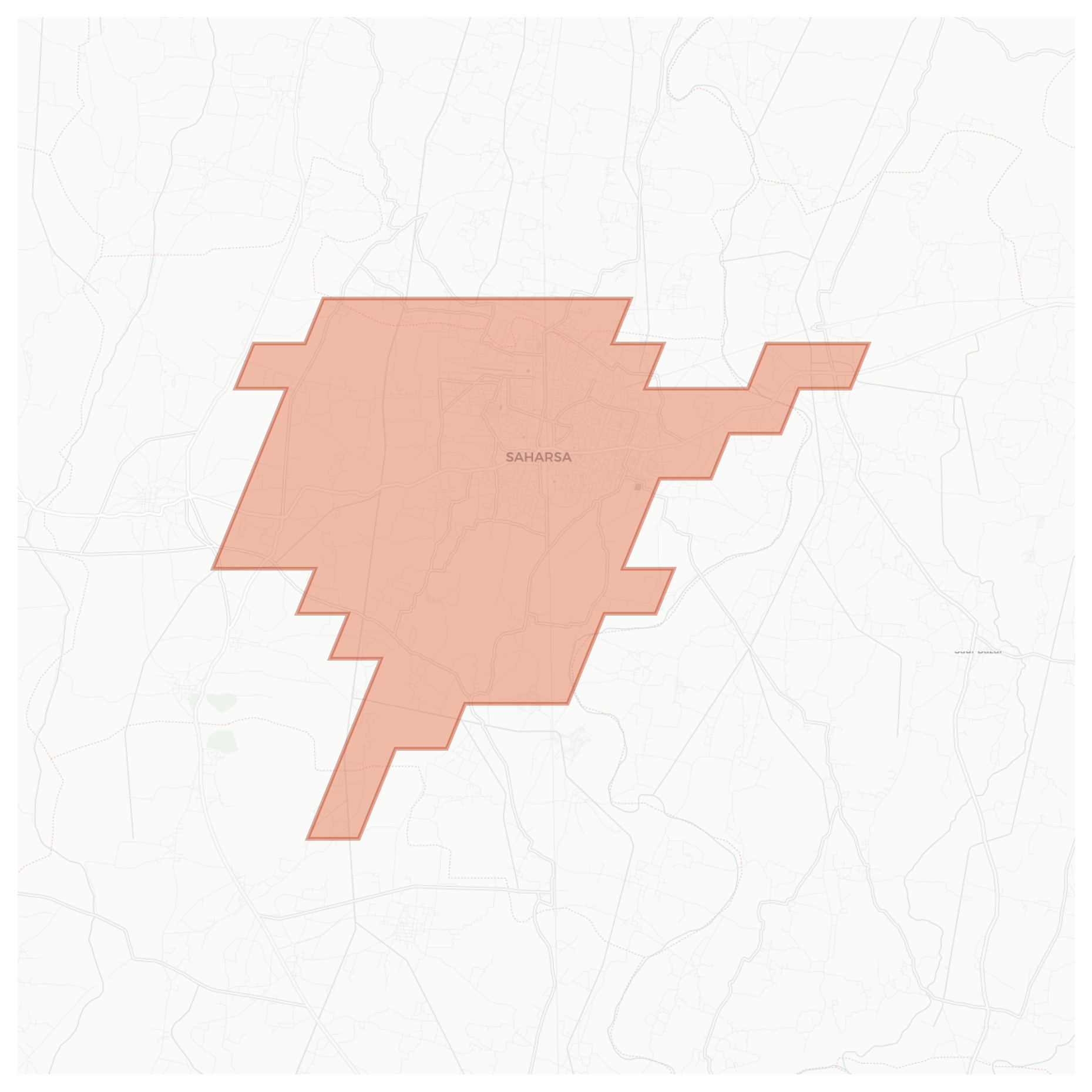 Saharsa geographic map