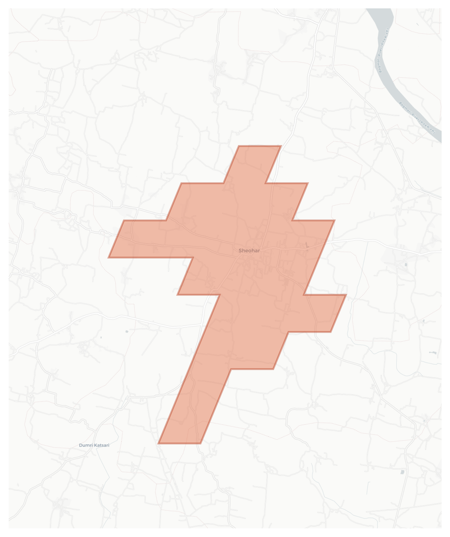 Sheohar geographic map