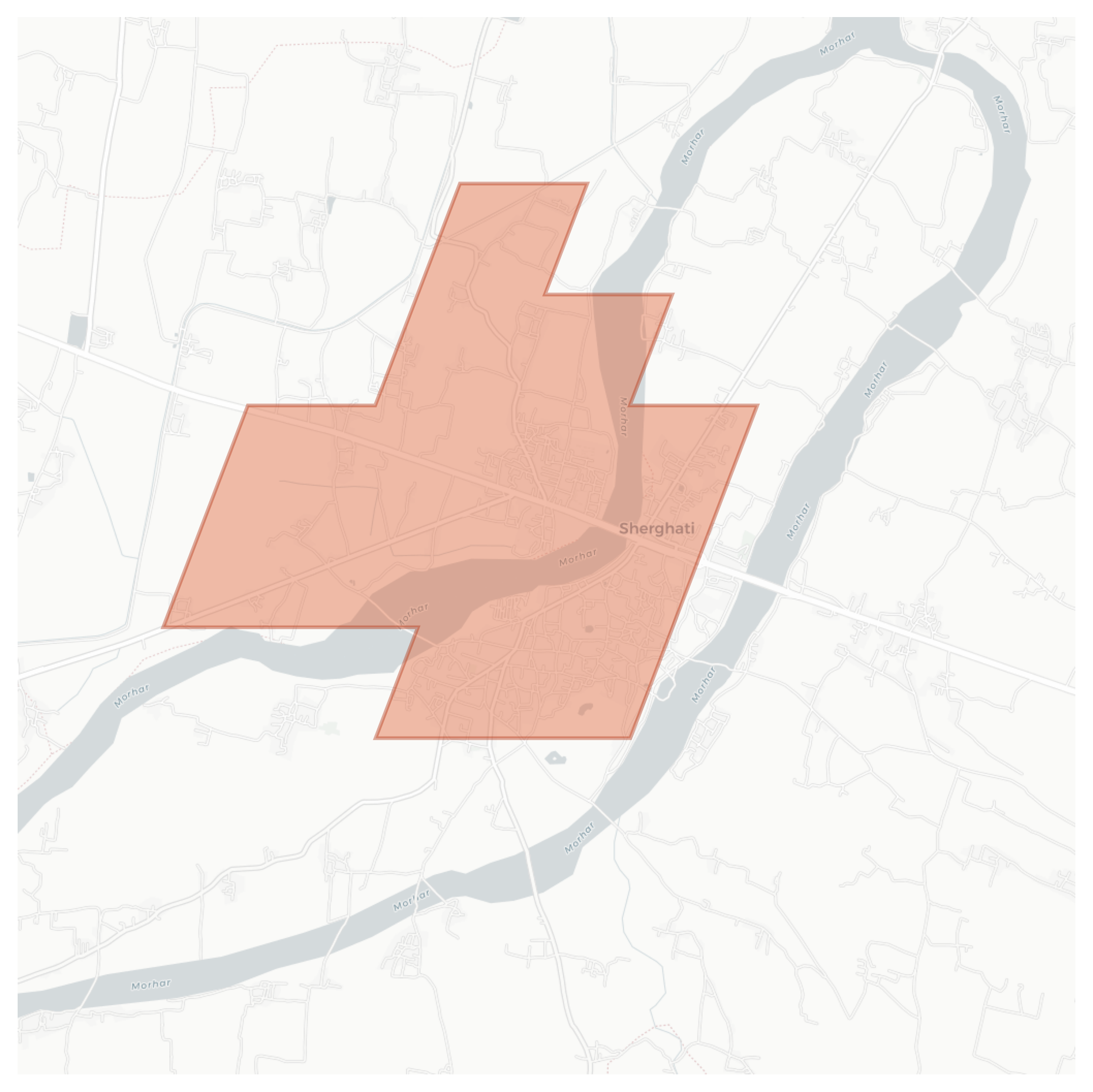 Sherghati geographic map
