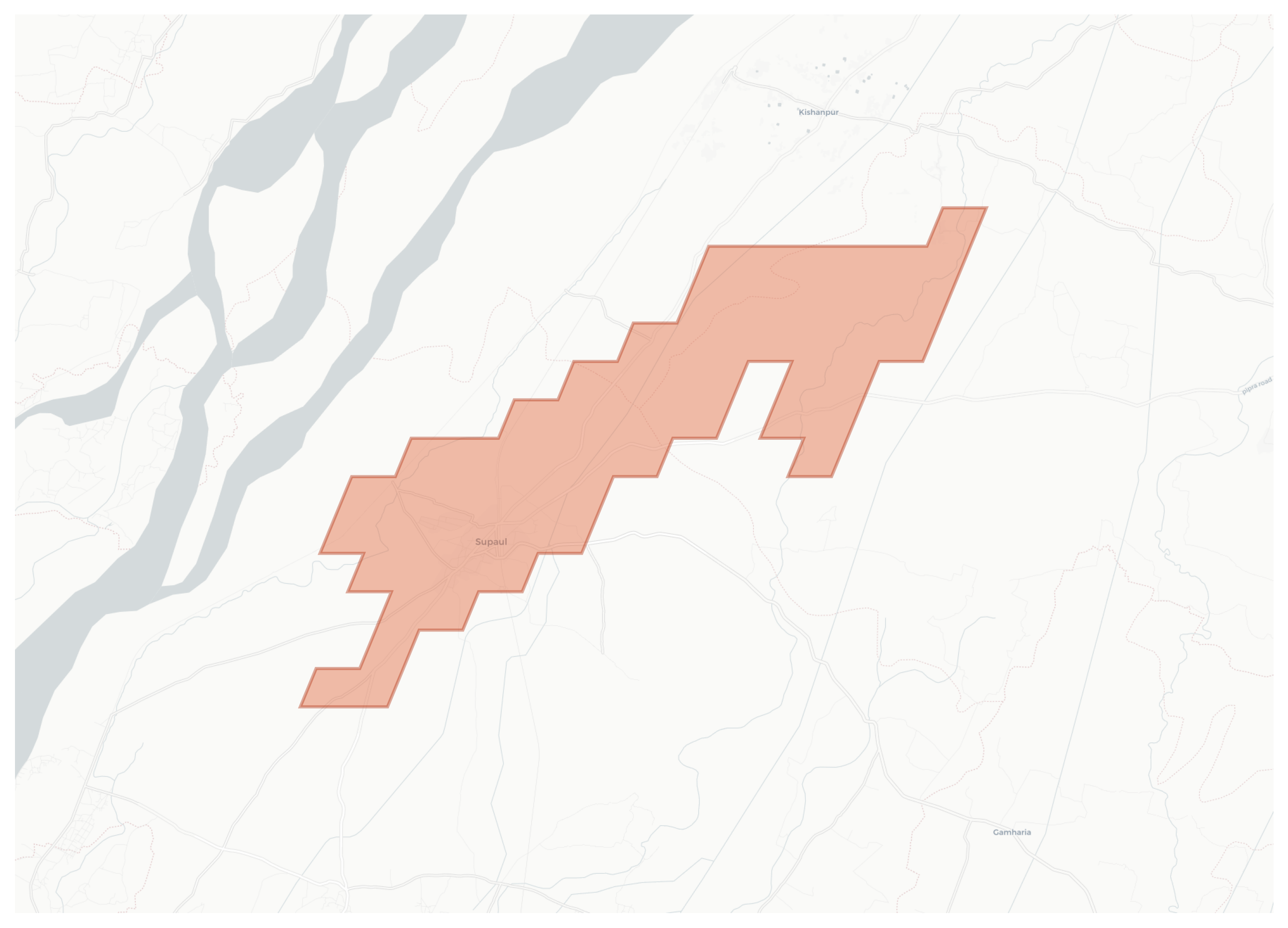 Supaul geographic map