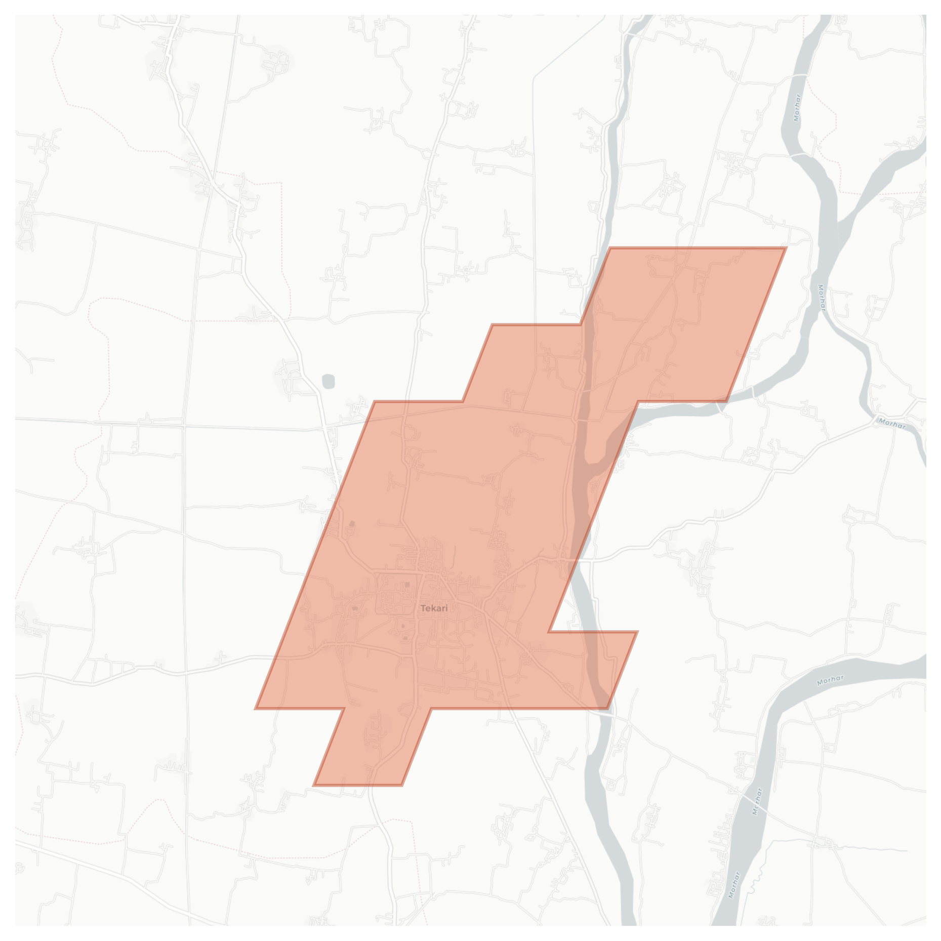Tekari geographic map