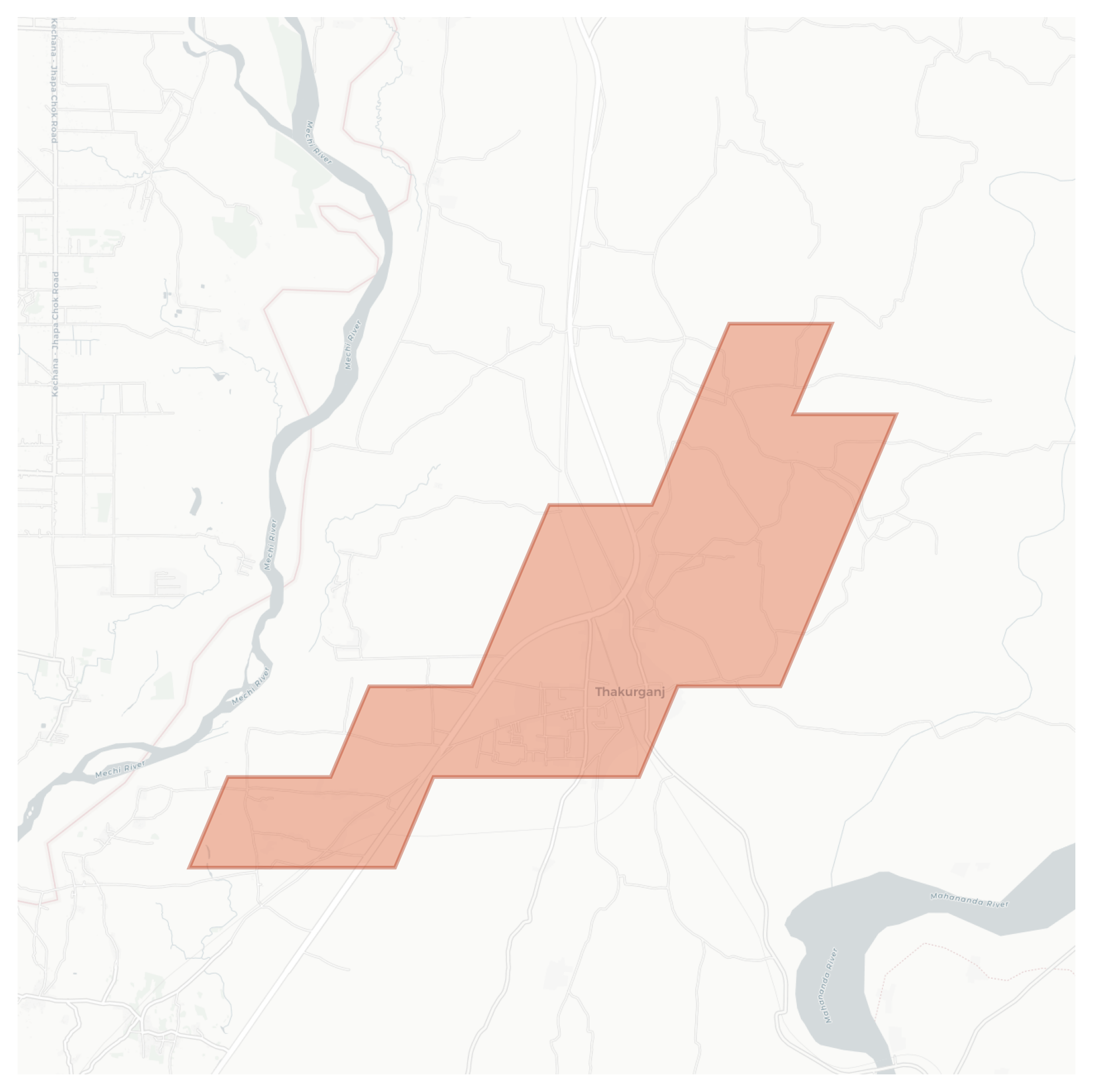 Thakurganj geographic map