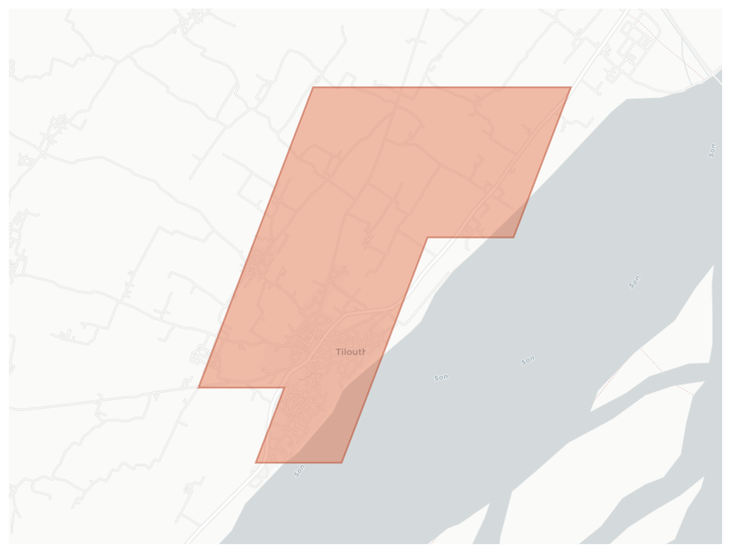 Tilouthu geographic map