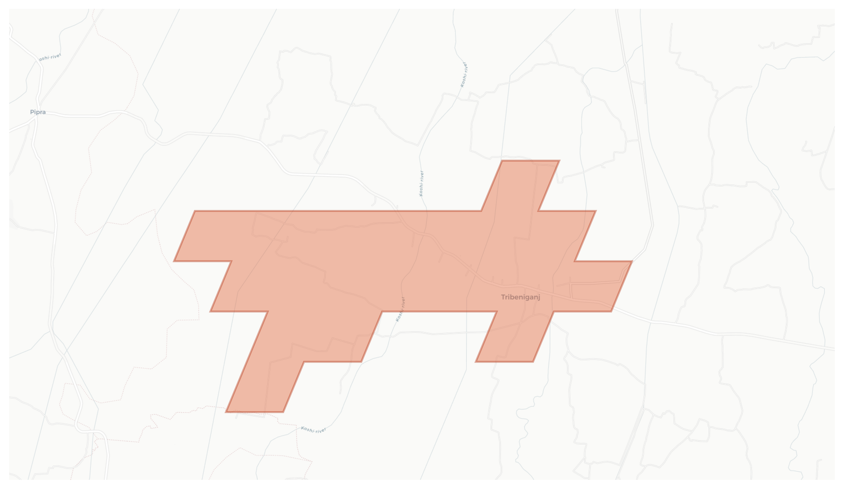 Tribeniganj geographic map