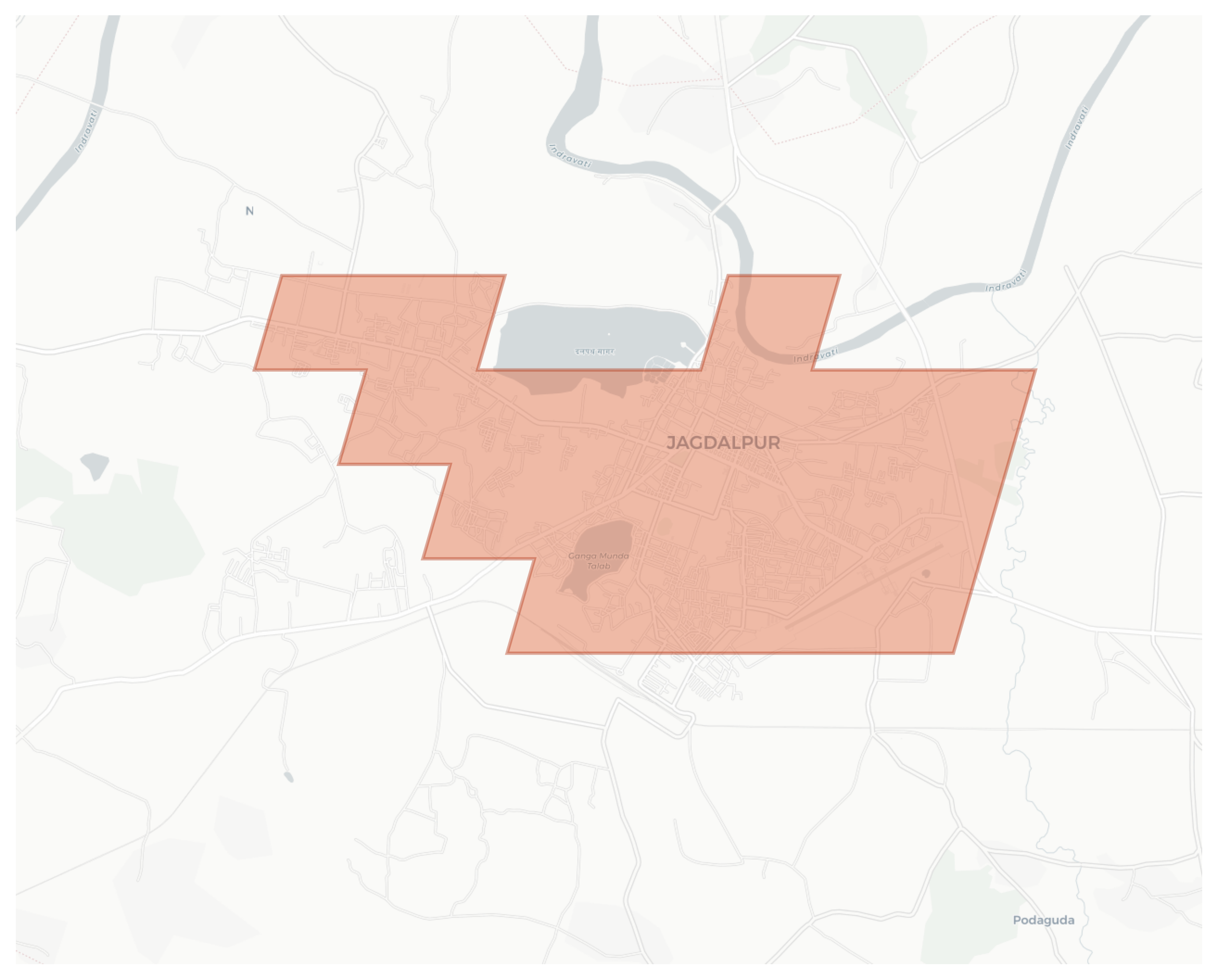 Jagdalpur geographic map