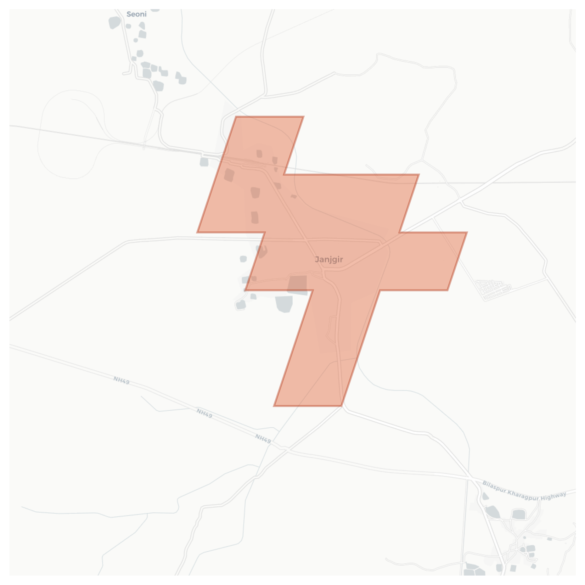 Janjgir geographic map
