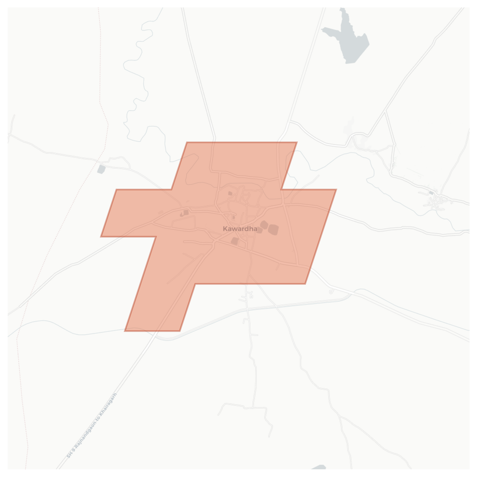Kawardha geographic map