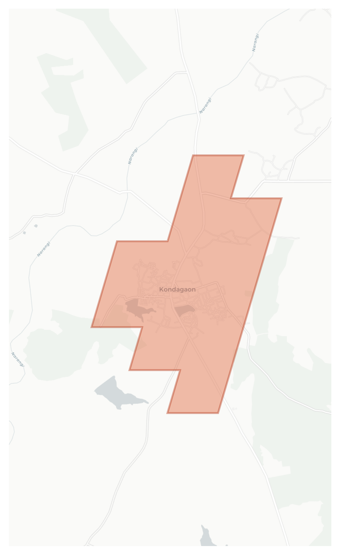 Kondagaon geographic map
