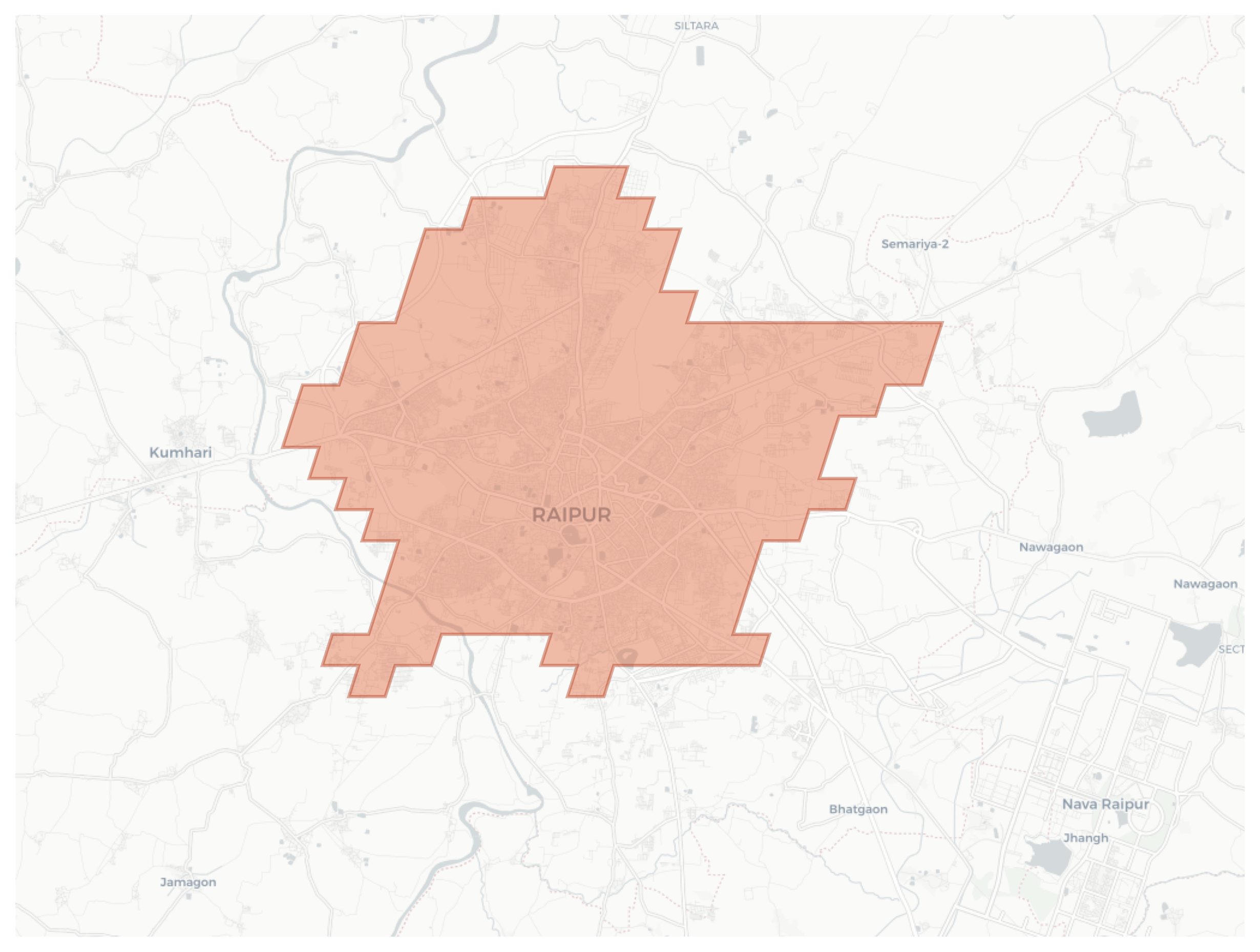 Raipur geographic map