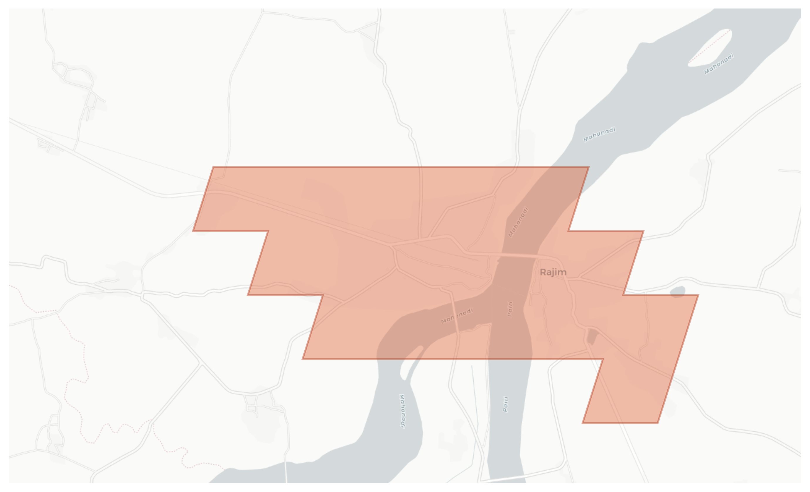 Rajim geographic map