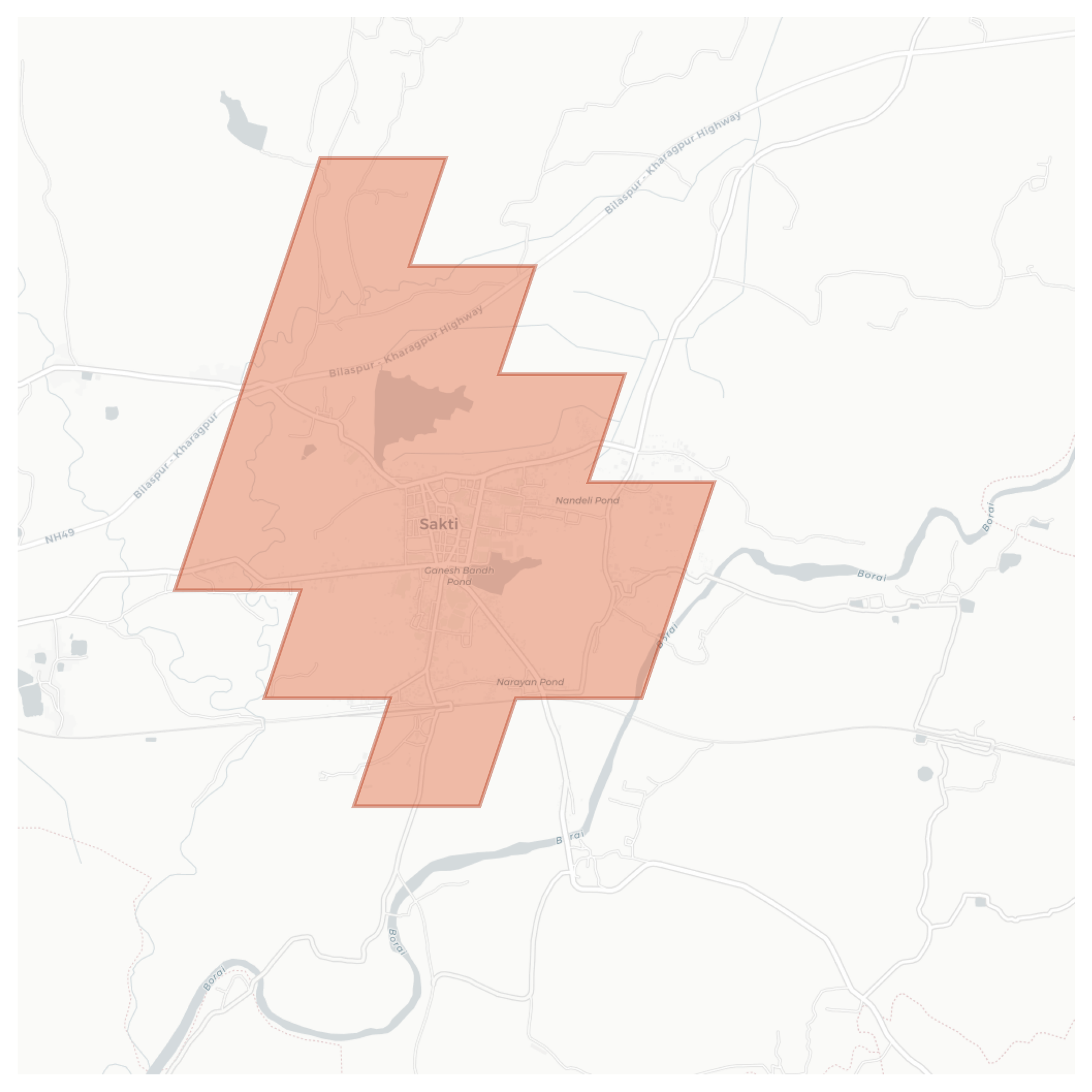 Sakti geographic map