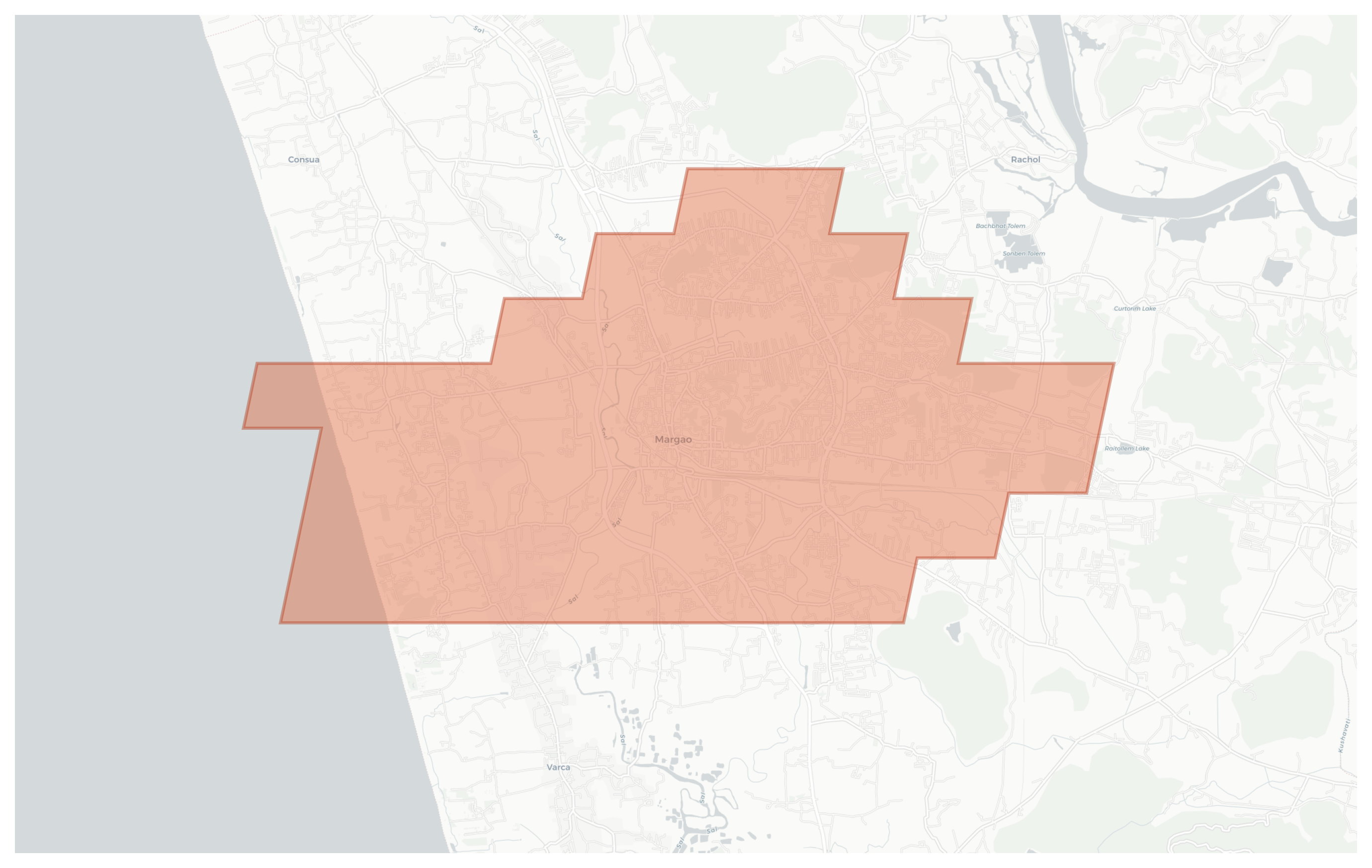 Margao geographic map
