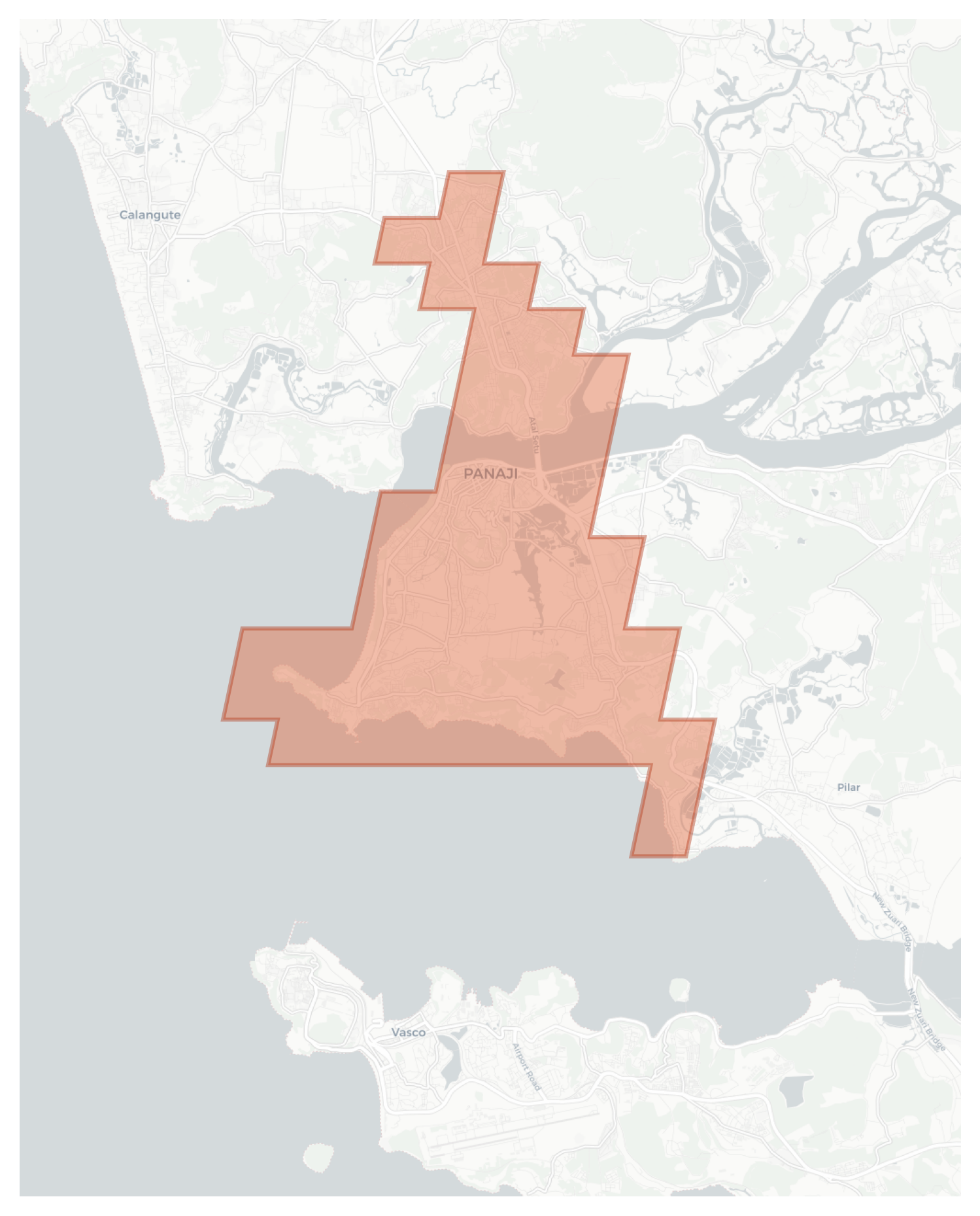 Panaji geographic map