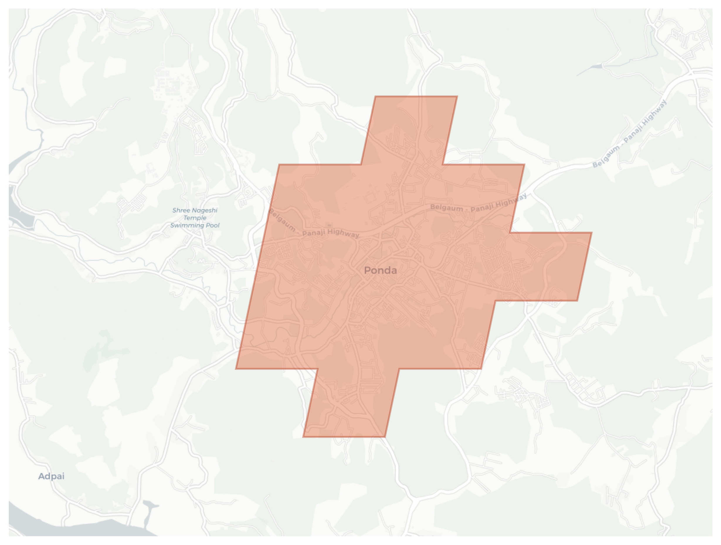 Ponda geographic map