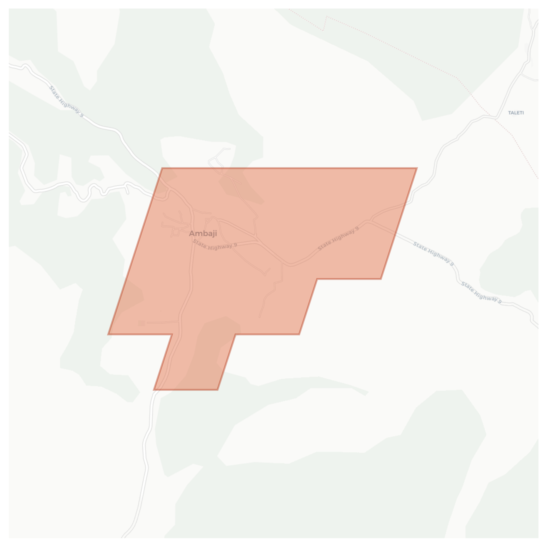 Ambaji geographic map