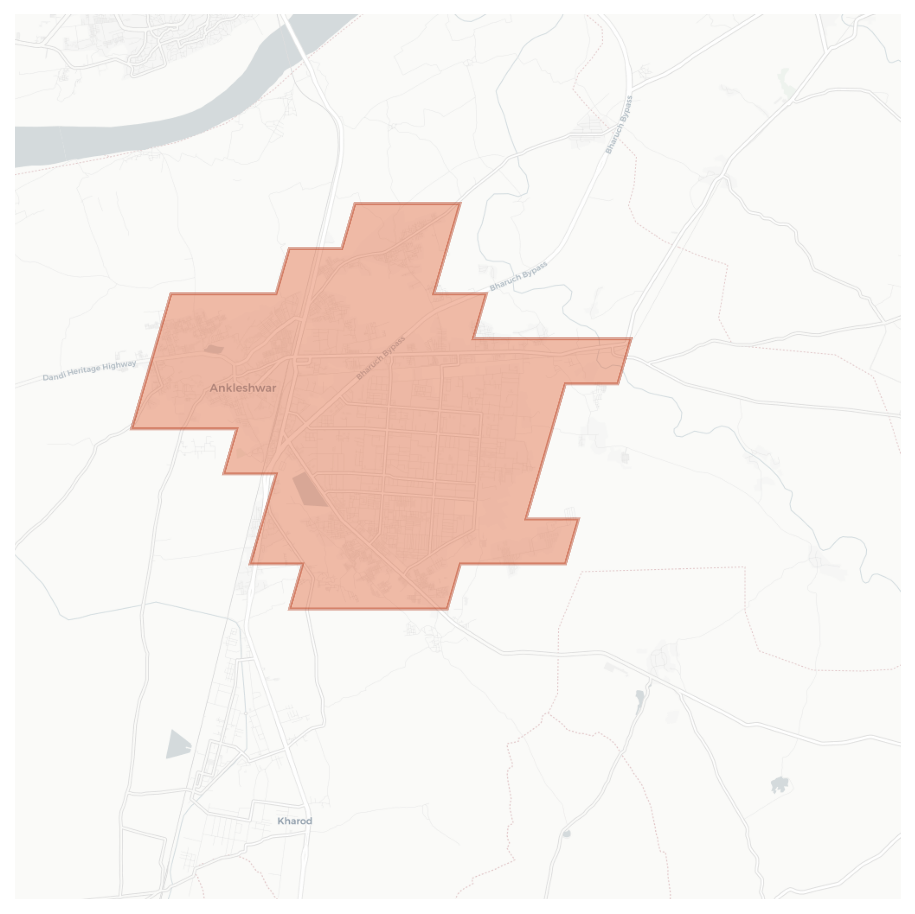 Ankleshwar geographic map