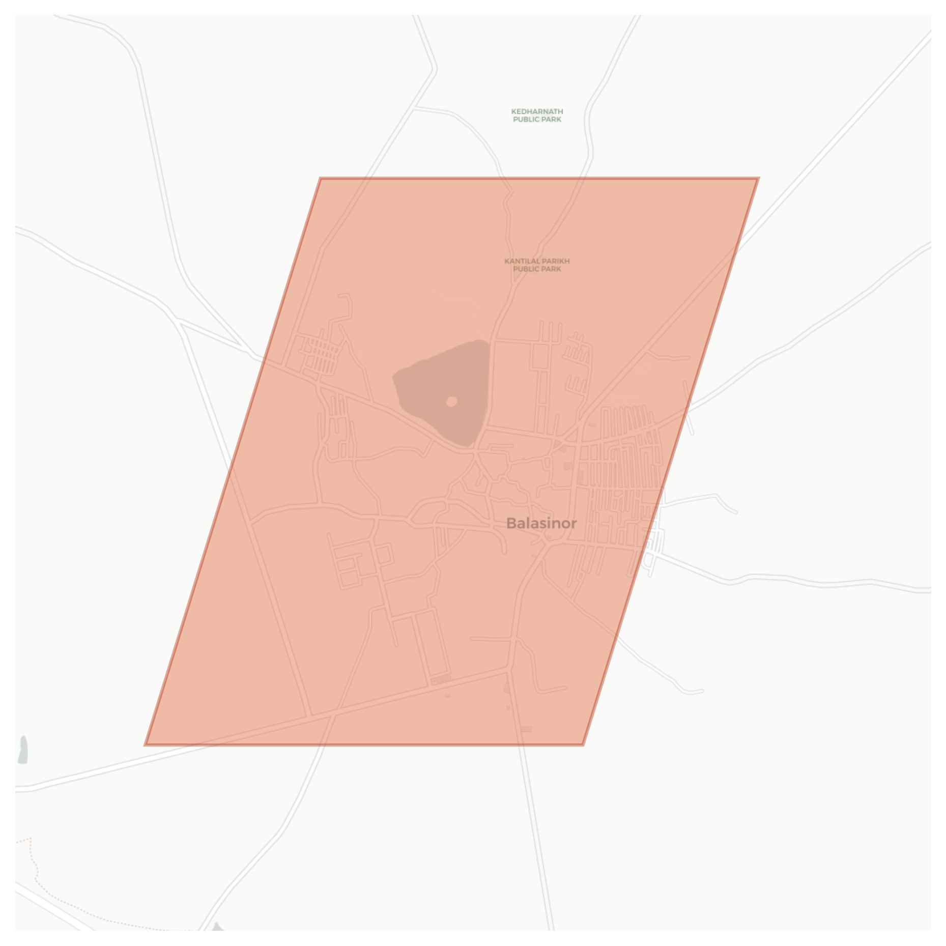 Balasinor geographic map
