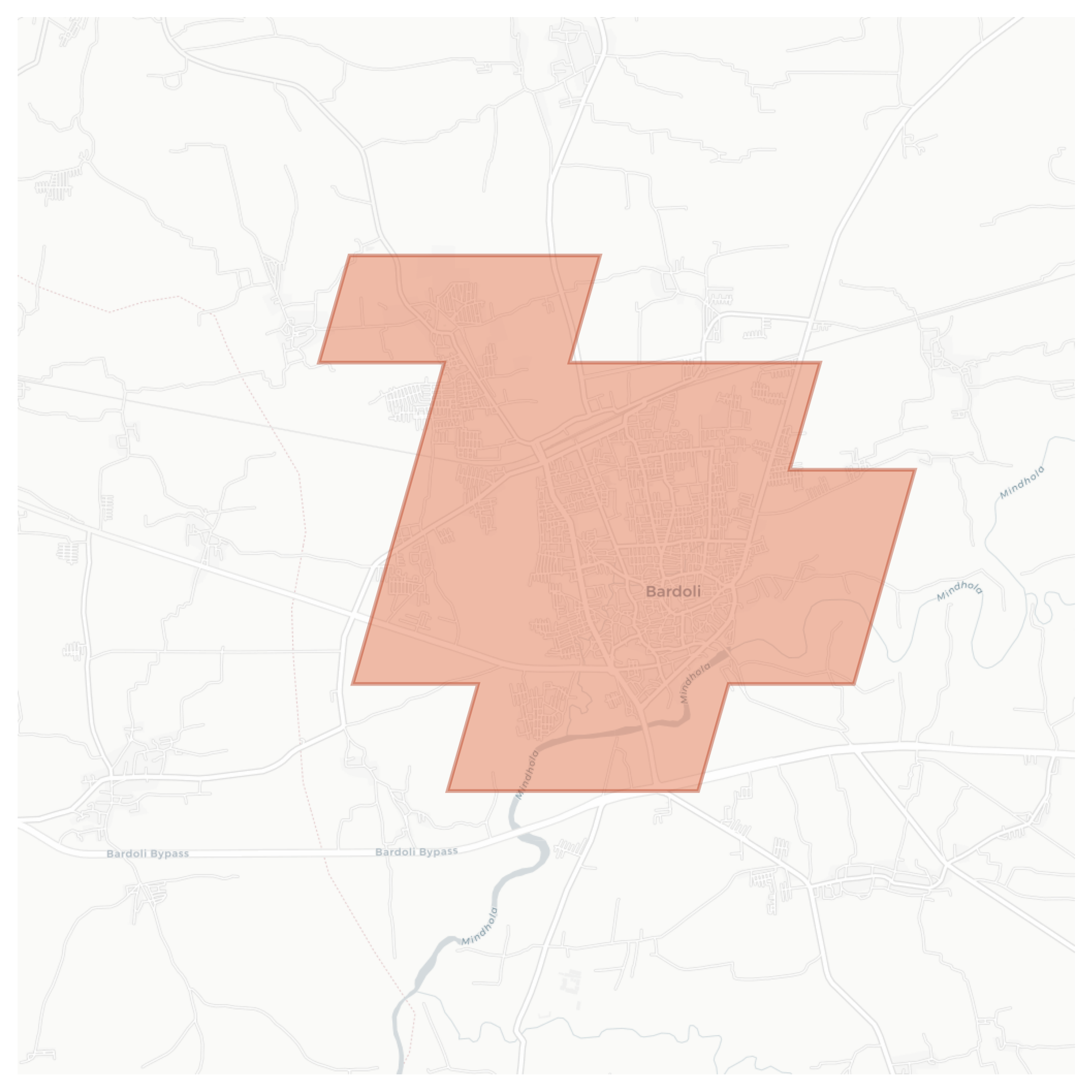 Bardoli geographic map