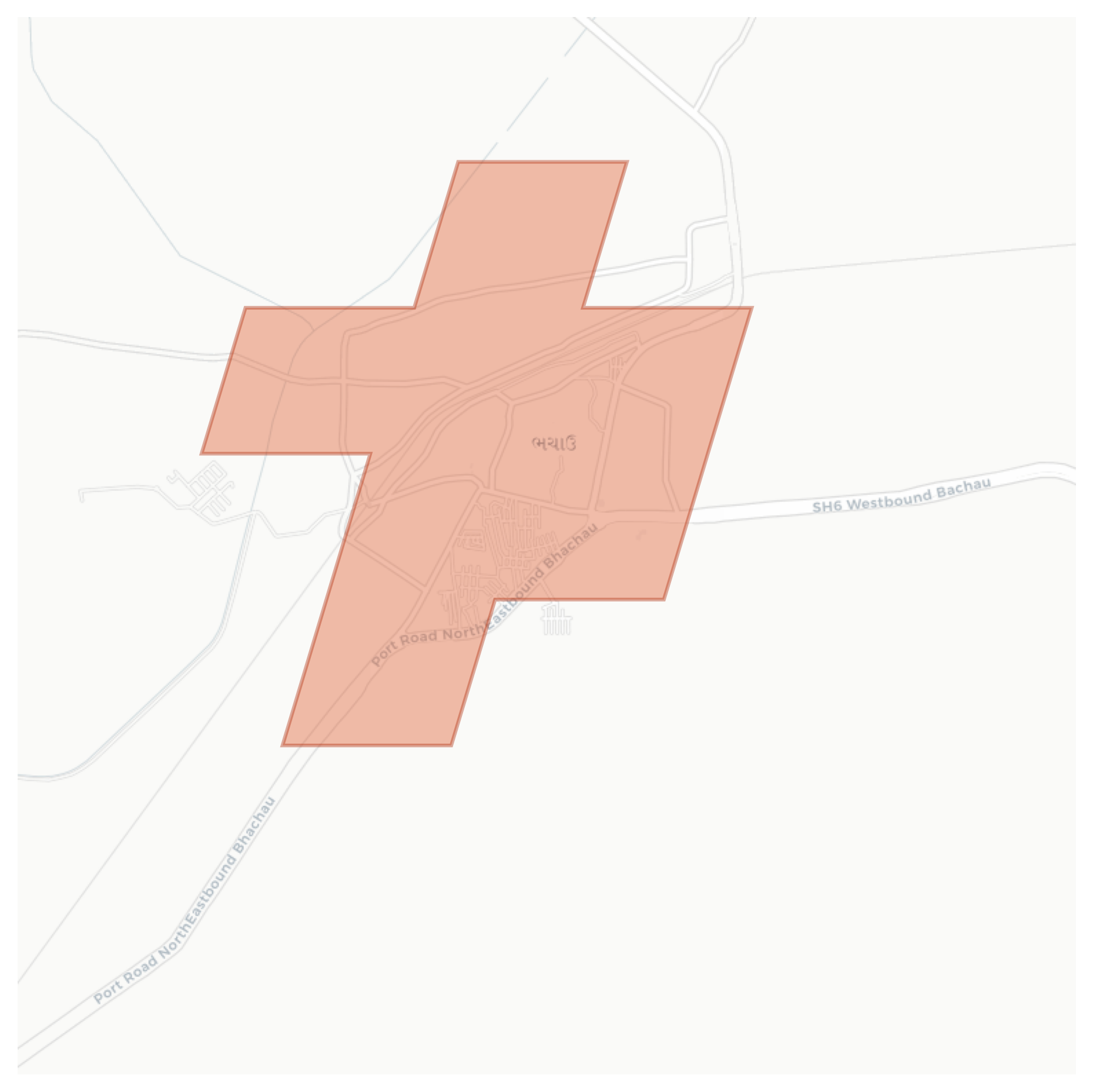 Bhachau geographic map