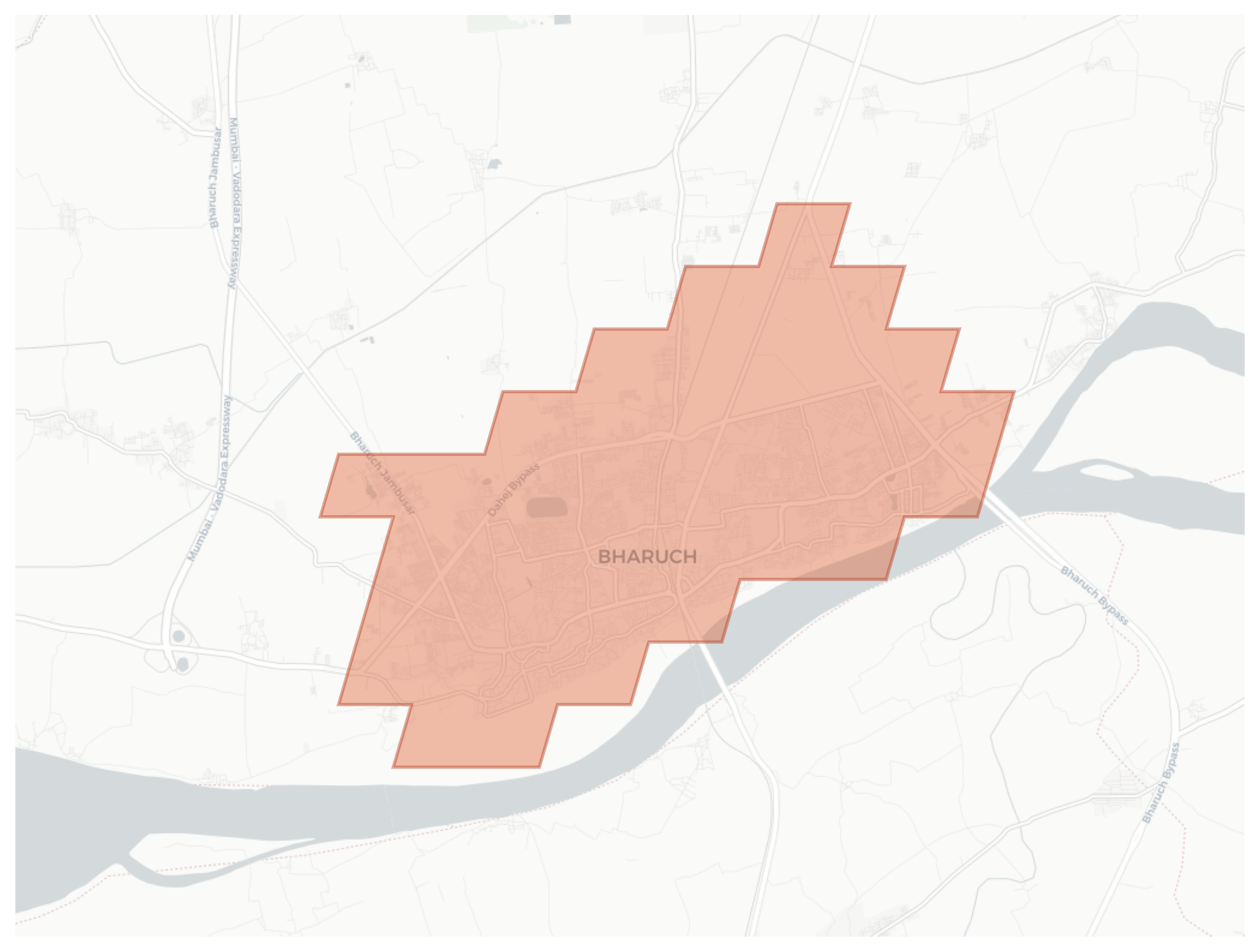 Bharuch geographic map