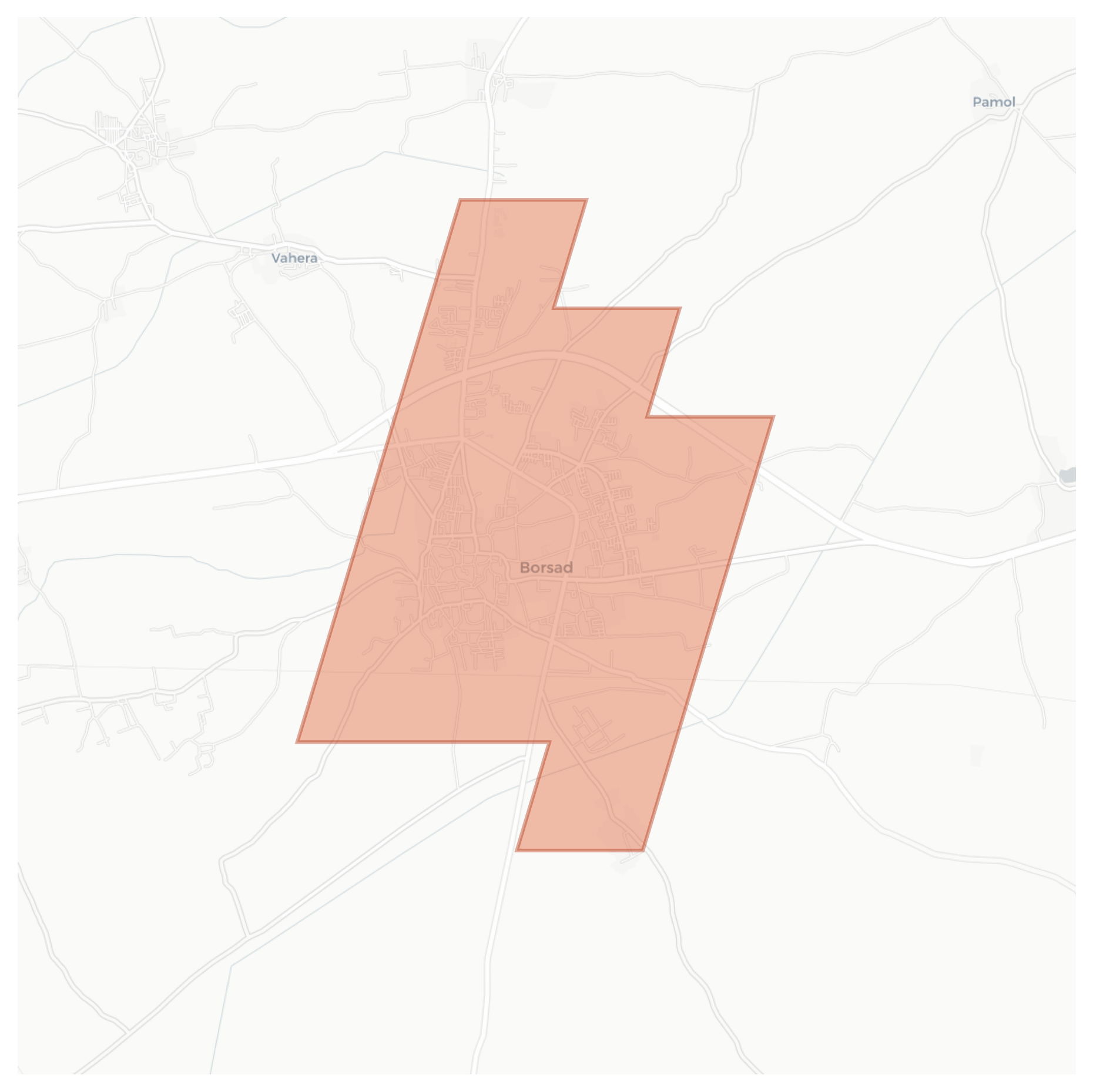 Borsad geographic map