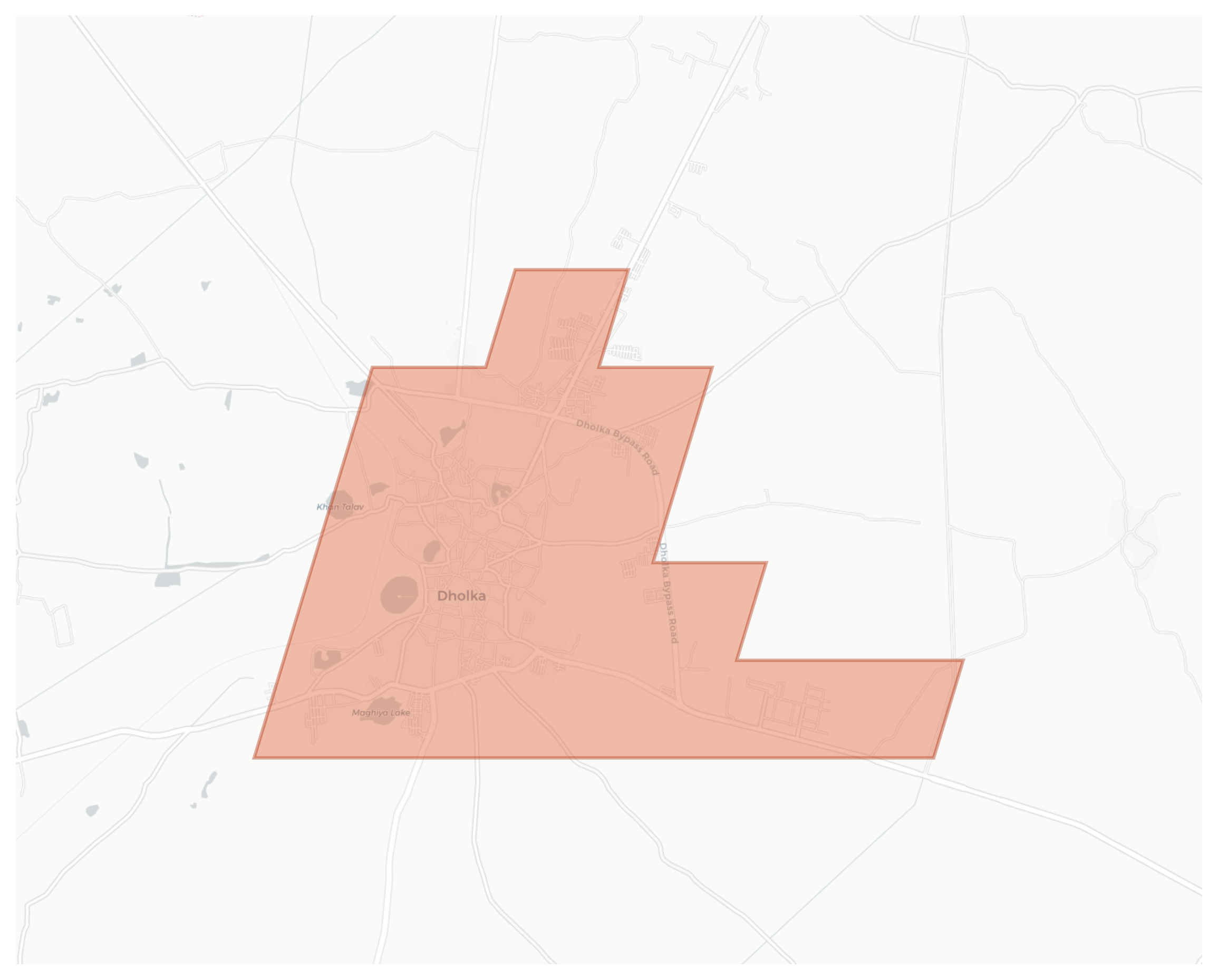 Dholka geographic map