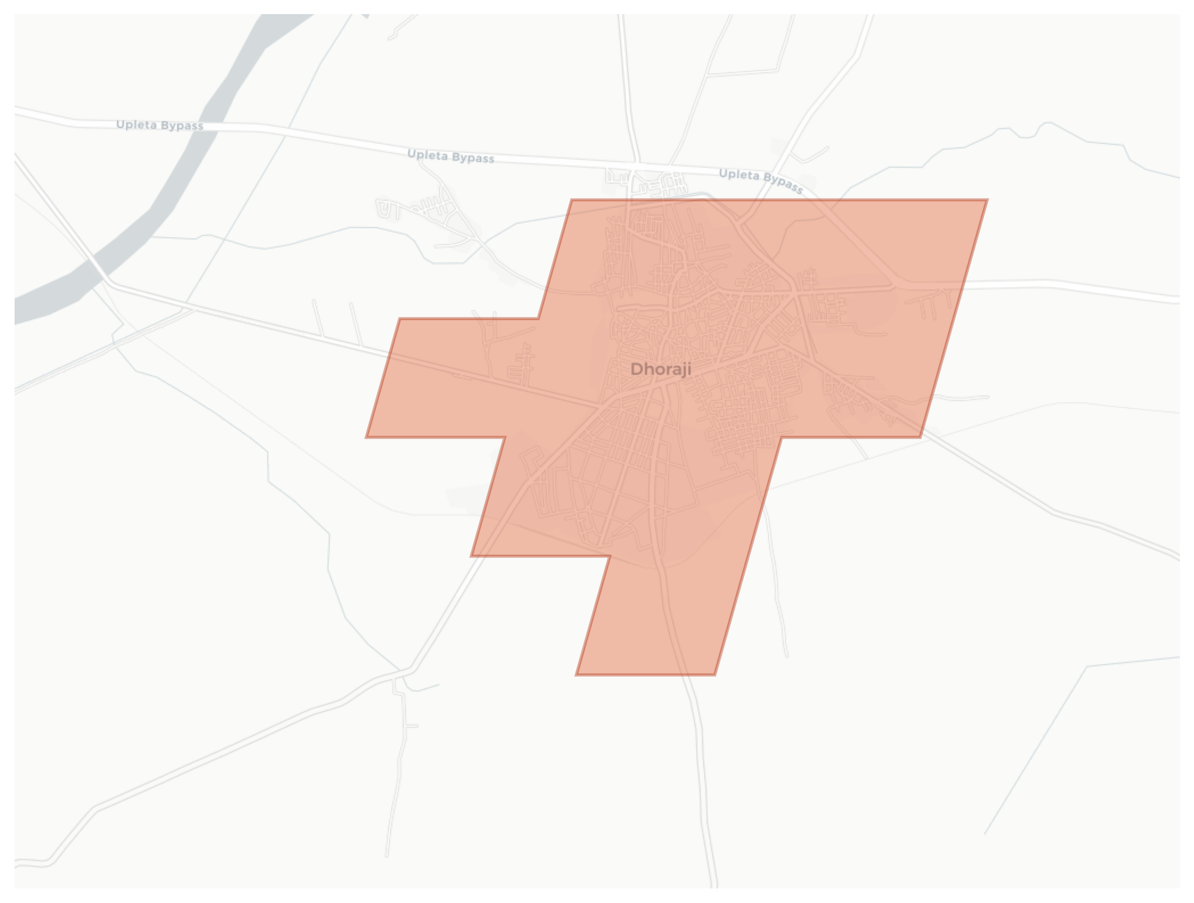 Dhoraji geographic map