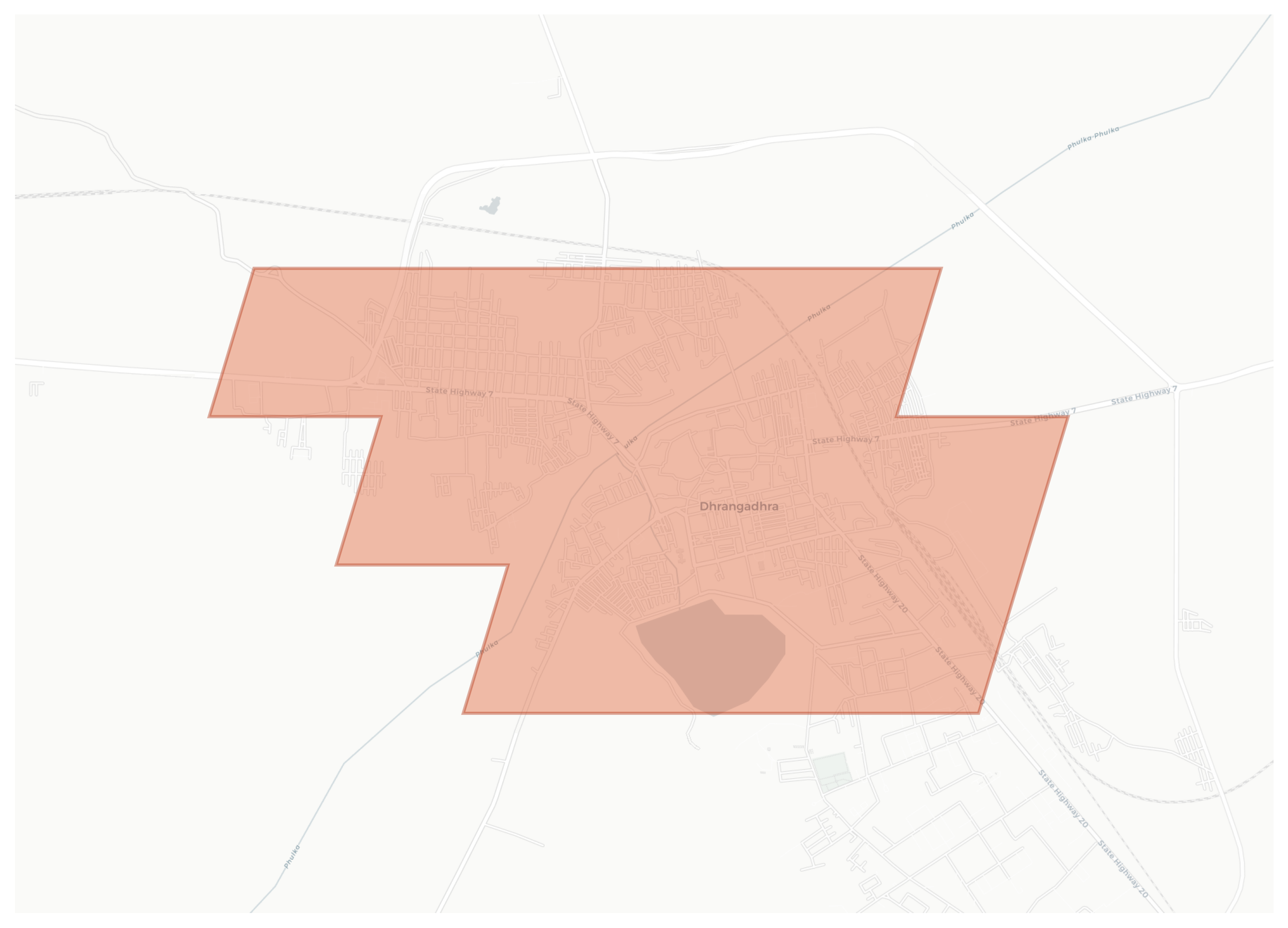 Dhrangadhra geographic map