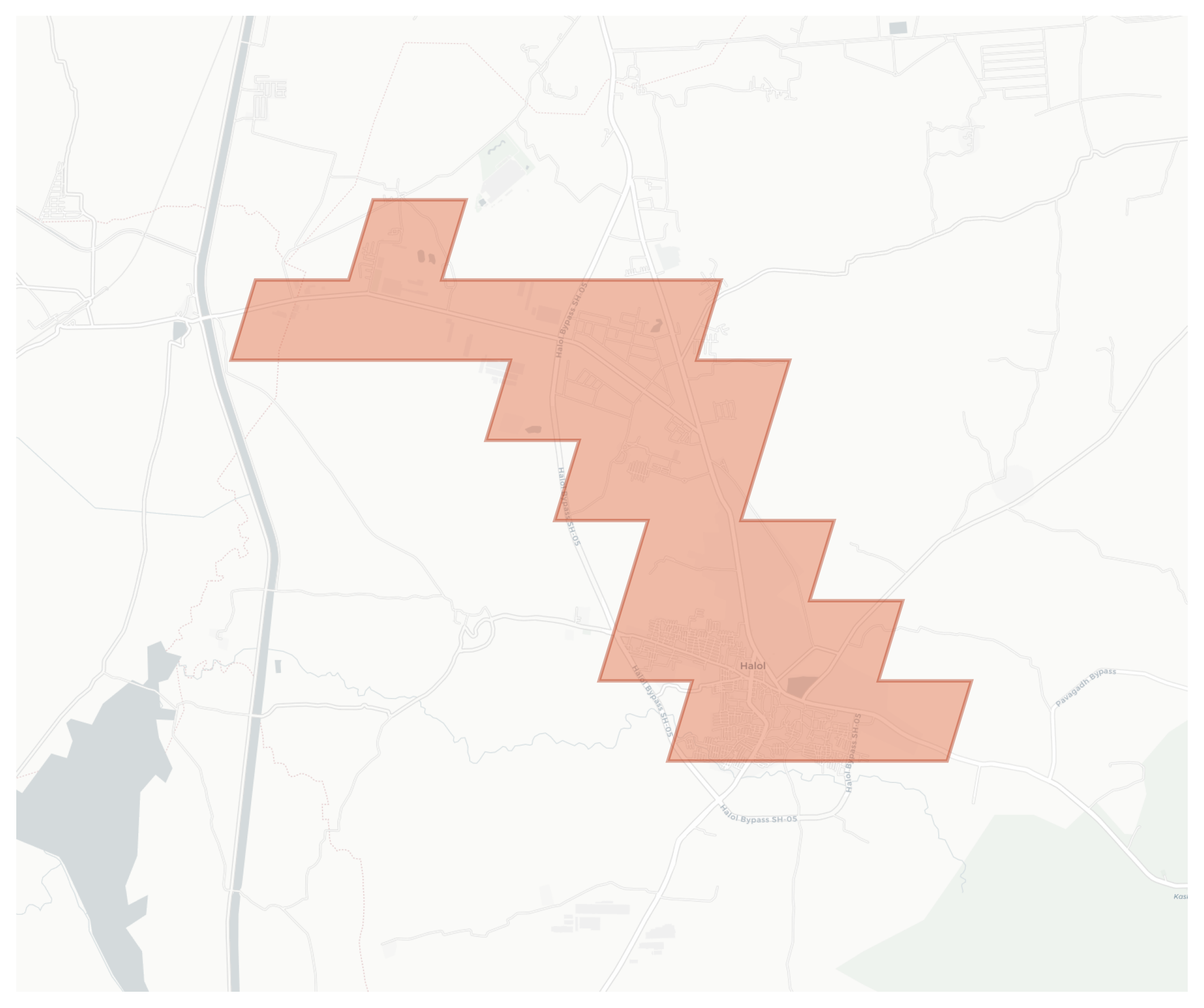 Halol geographic map
