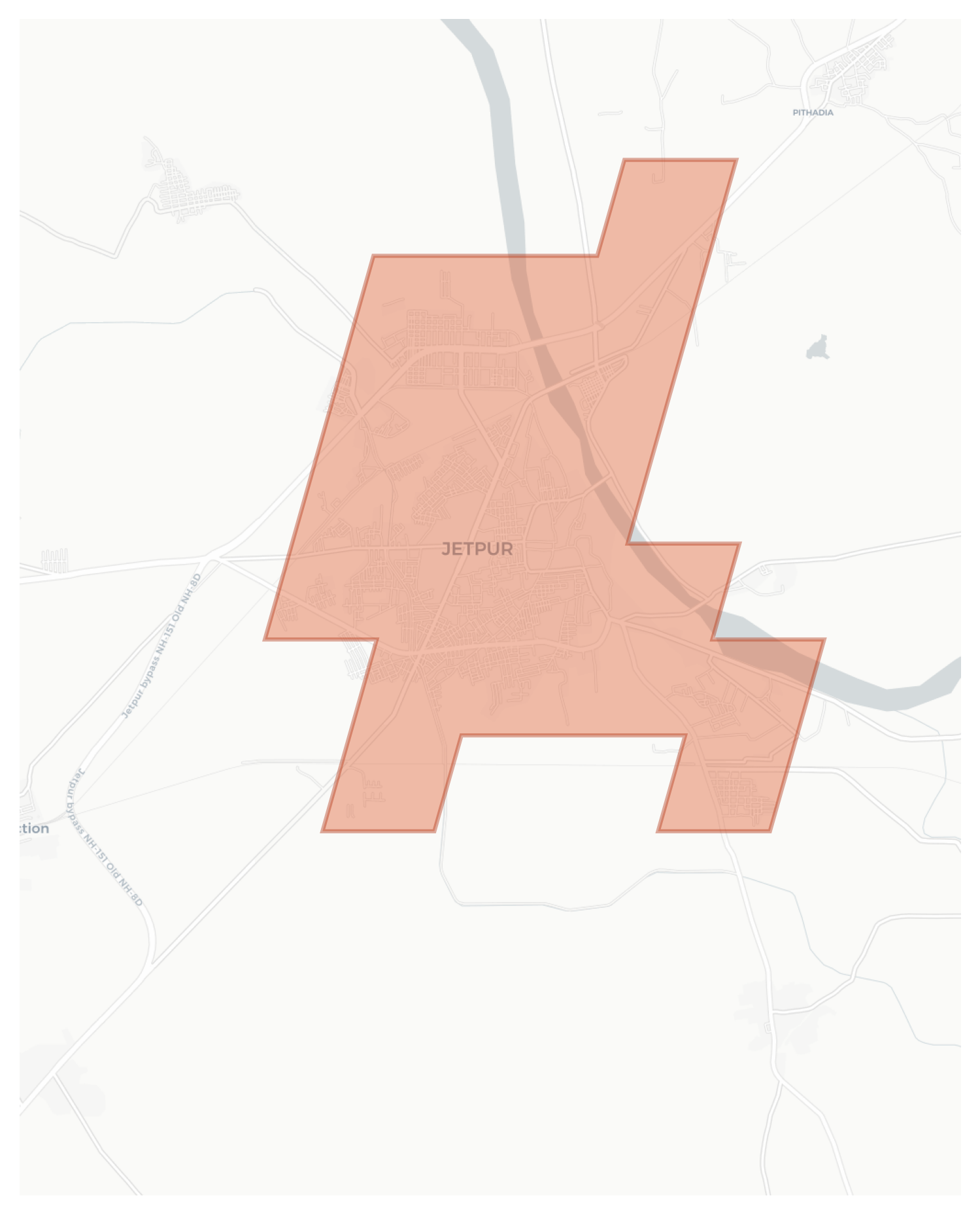 Jetpur geographic map