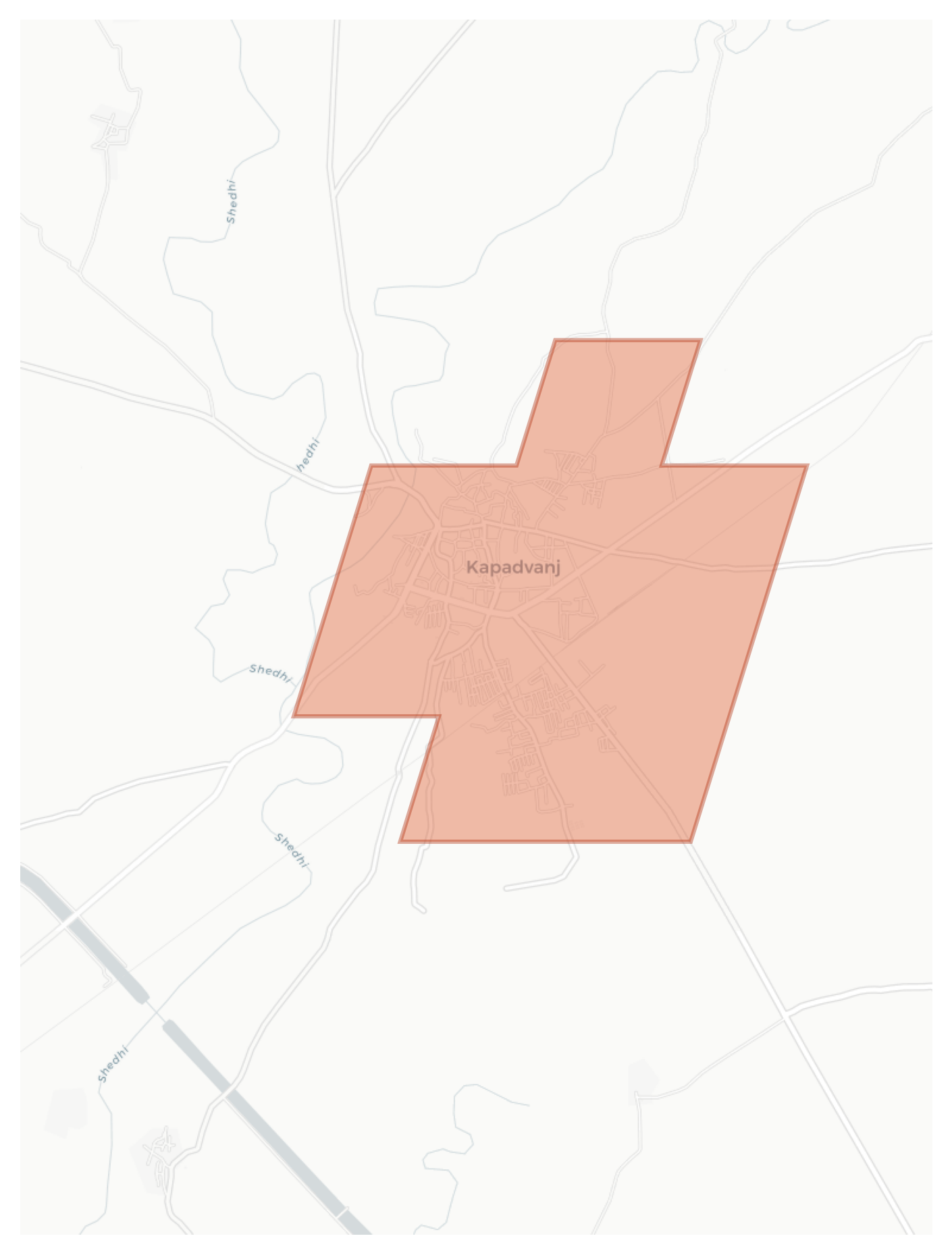 Kapadvanj geographic map