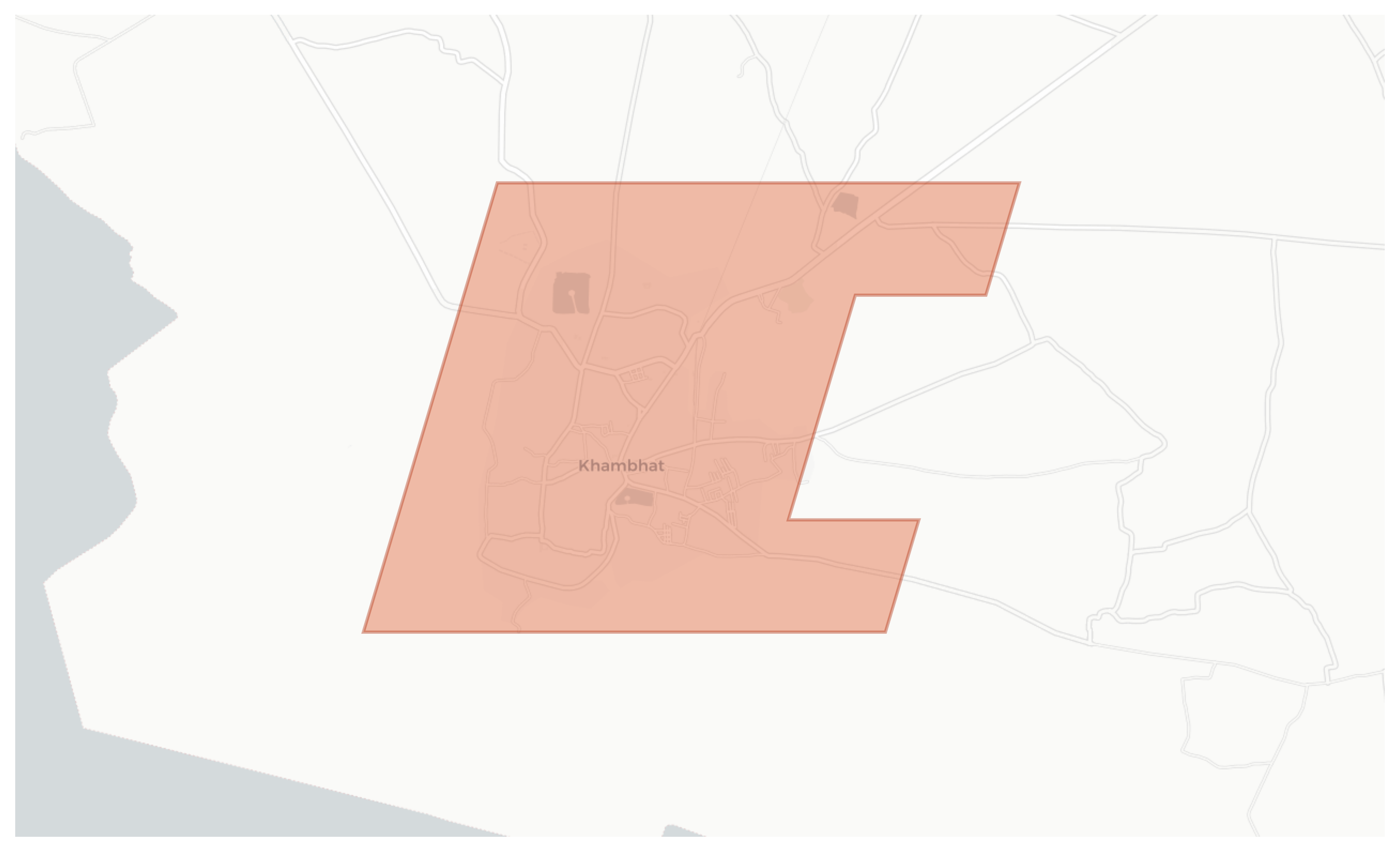 Khambhat geographic map
